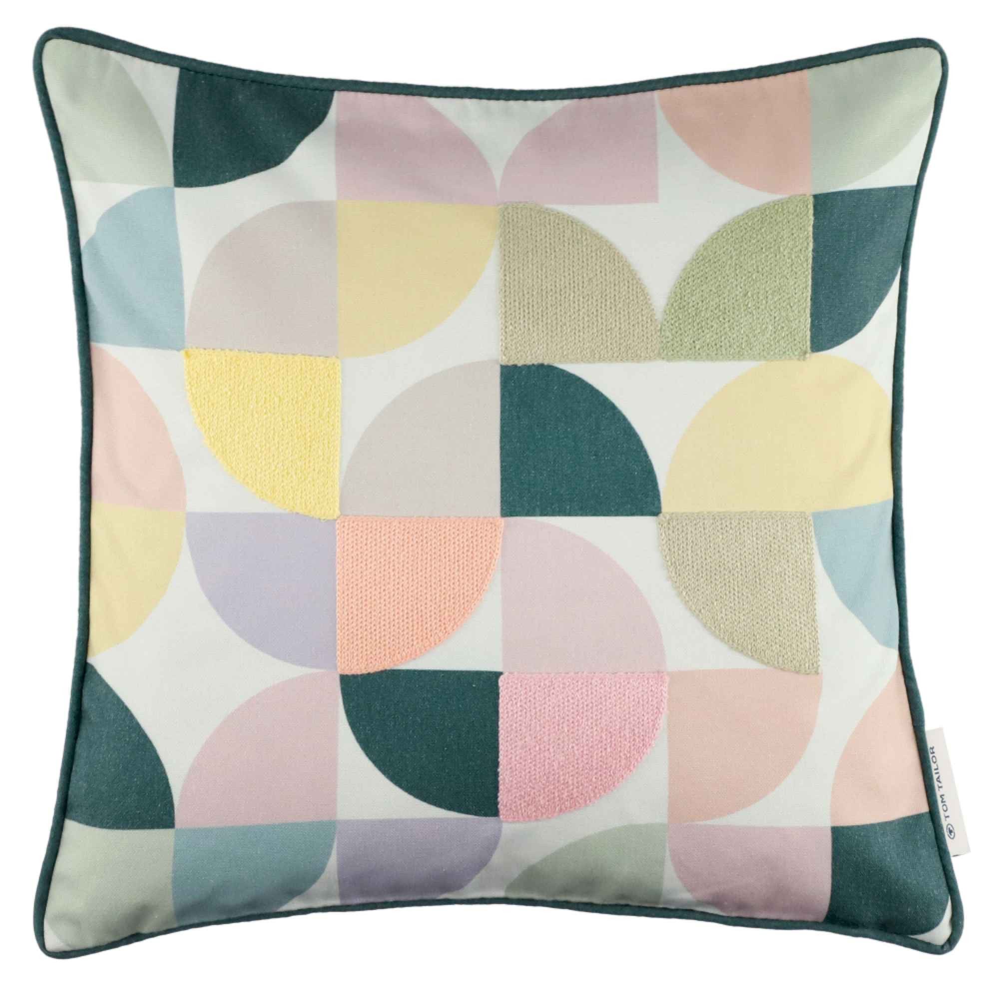 TOM TAILOR Kissenhülle Baumwolle 45x45 cm - 60x40cm Frühling Zierkissenhülle, (1 Stück), 40 x 40 cm in Grün