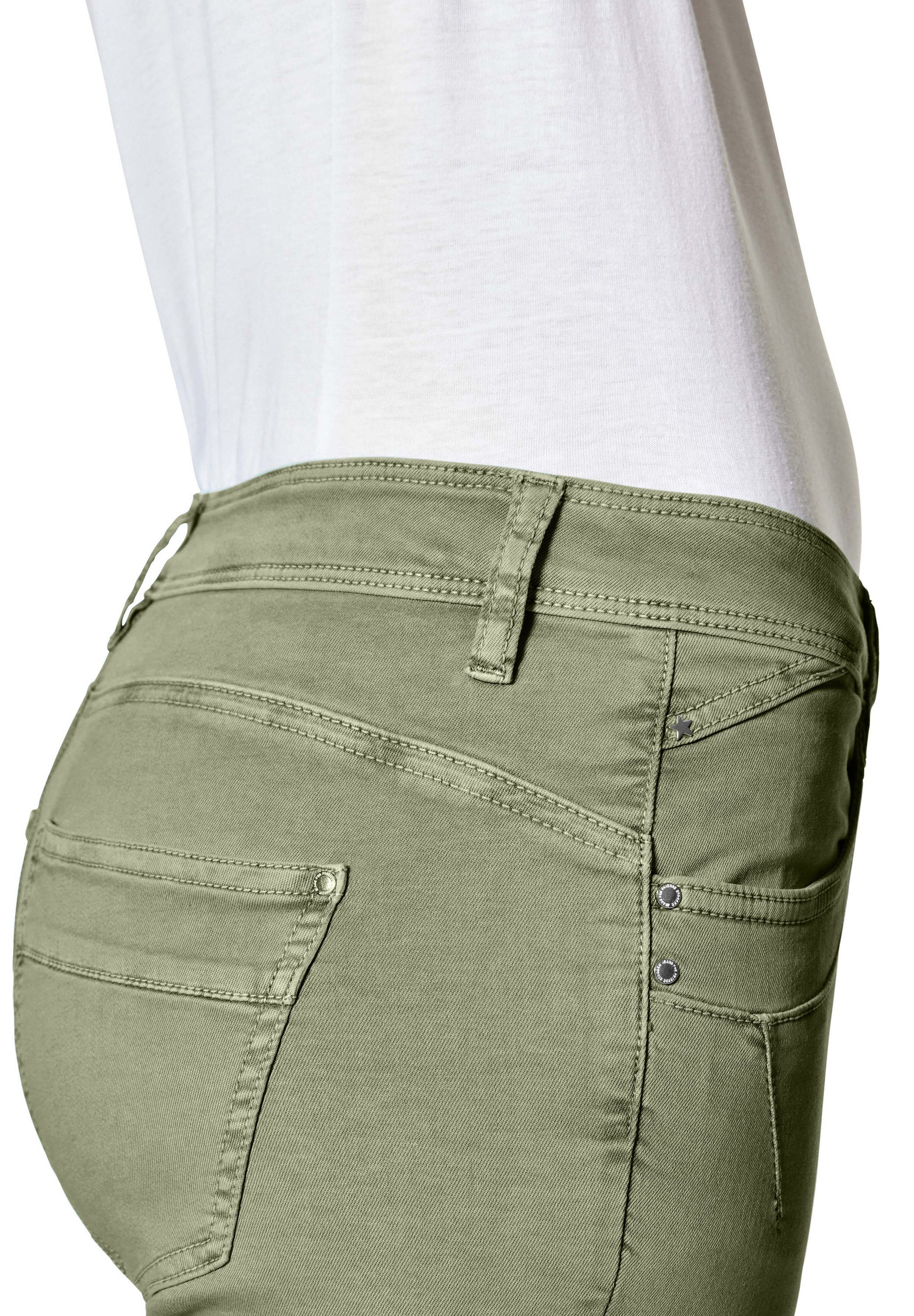 STOOKER Lima 7/8-Jeans Fit Capri wash oil green Boyfriend WOMEN