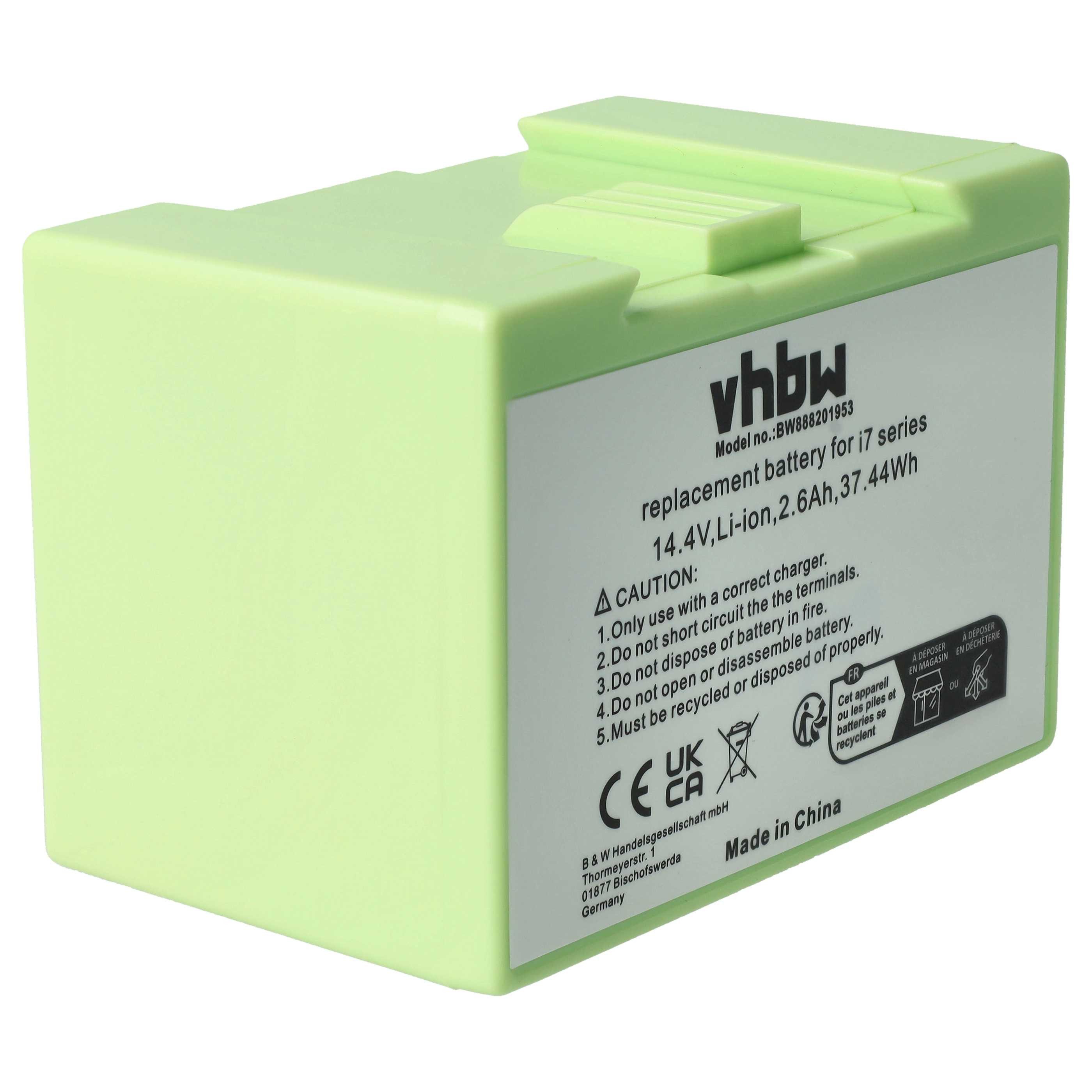 vhbw Akku passend für iRobot Roomba e515040, 5150, e515240, 7150, 7550, Staubsauger-Akku Akku Li-Ion 2200 mAh (14,4 V, 1 St), Leistungsfähiger Austausch-Akku für Ihren Saugroboter
