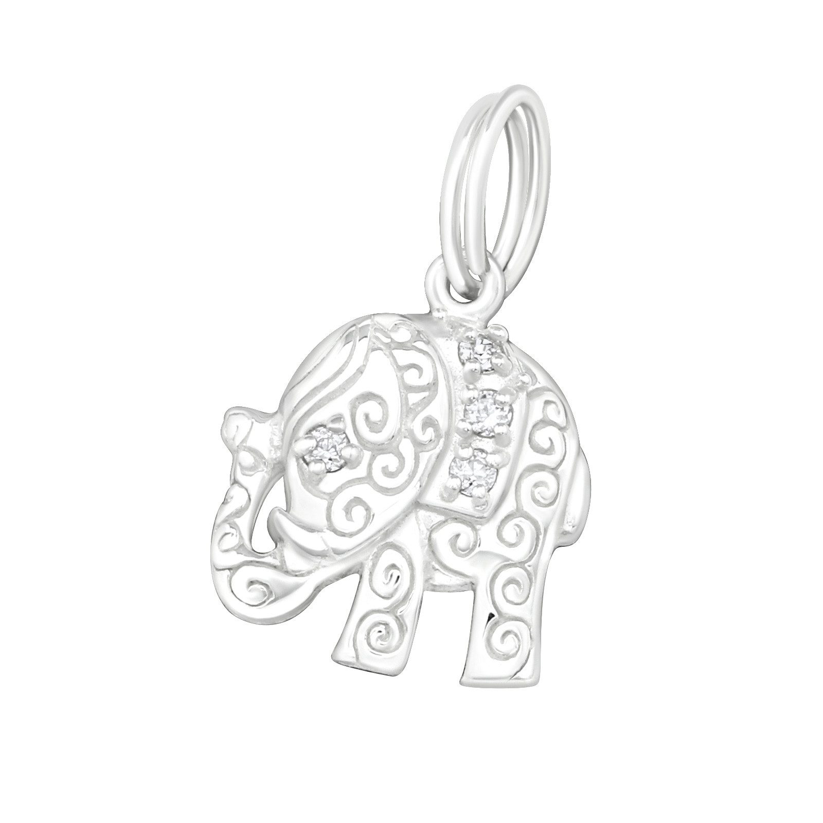 Anhänger Set Charm Elefant 925 Silber Damen