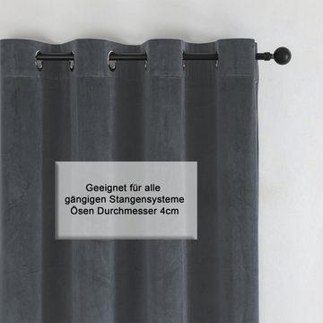 Gardine Vorhang Ösen Verdunkelung 300x245 cm Samt weich blickdicht Gardine, Haus und Deko, Ösen (1 St), Polyester