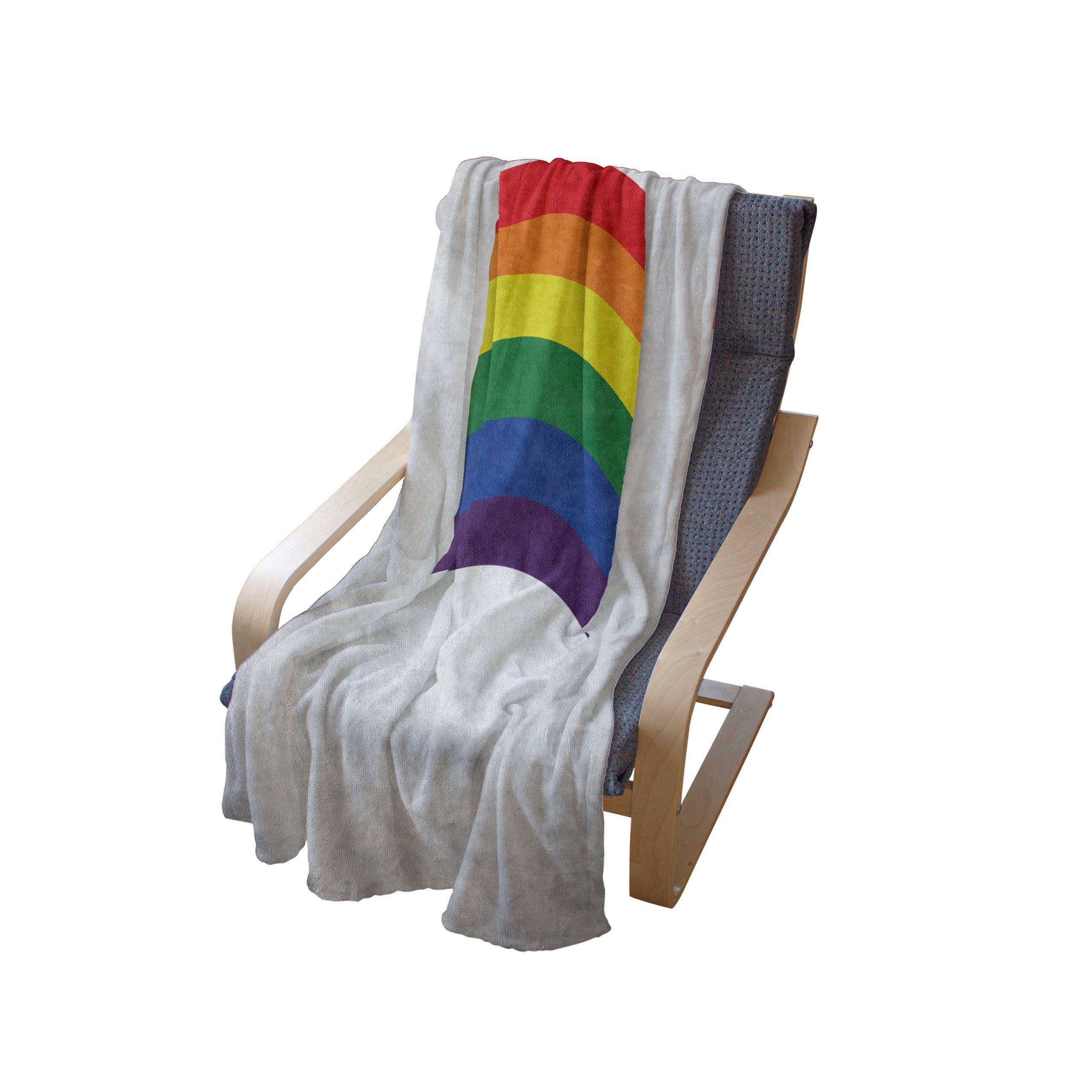 Winken Homosexuell und für Innen- Außenbereich, Plüsch Wohndecke Gemütlicher Stolz den Flagge Abakuhaus, Illustration