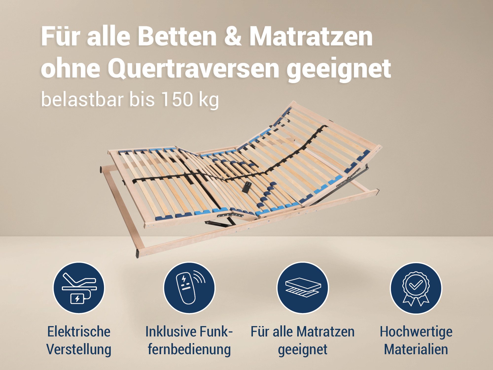 Lattenrost Betten-ABC Max1 Elektro 28 Leisten Motorrahmen mit Notabsenkung, Betten-ABC, Kopfteil elektrisch verstellbar, Fußteil elektrisch verstellbar, Kopf- und Fußteil verstellbar, besondere Langlebigkeit, stabil