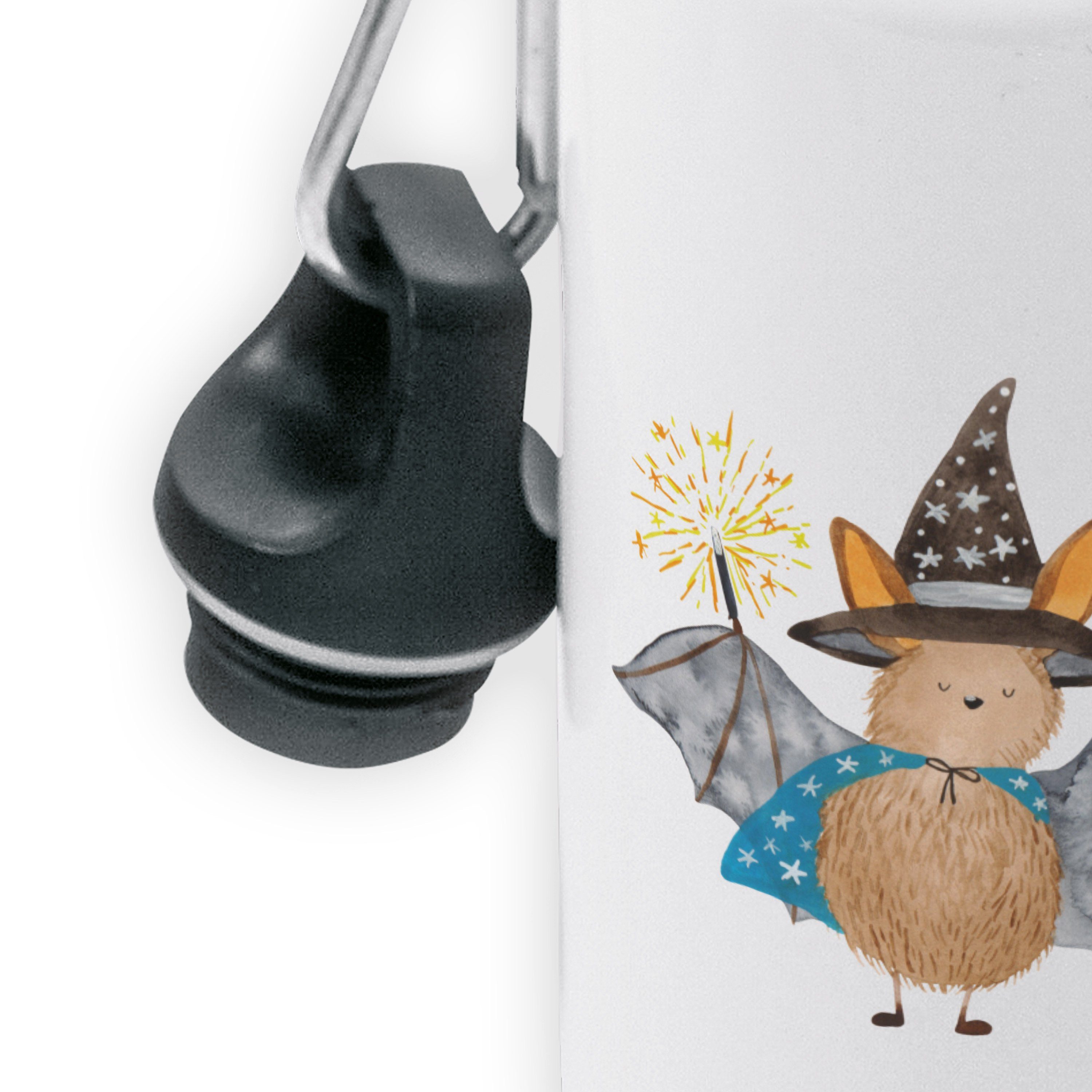 Mr. & Mrs. Panda Trinkflasche lustige Fledermaus - Weiß Sprüche, Geschenk, Zauberer Tiere, Fleder 