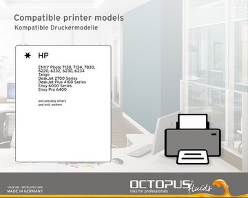 OCTOPUS Fluids Nachfülltinte für HP 303 und HP 305 Tintenpatronen, DeskJet, DeskJet Nachfülltinte (1x 100 ml, Nachfülltinte 303, 305)