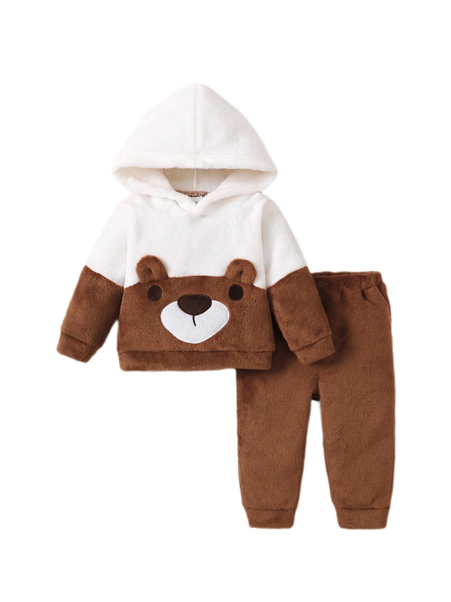 Lapastyle Top & Hose 2-tlg Set mit niedlichem Plüschbären-Pullover & Hose für Babys