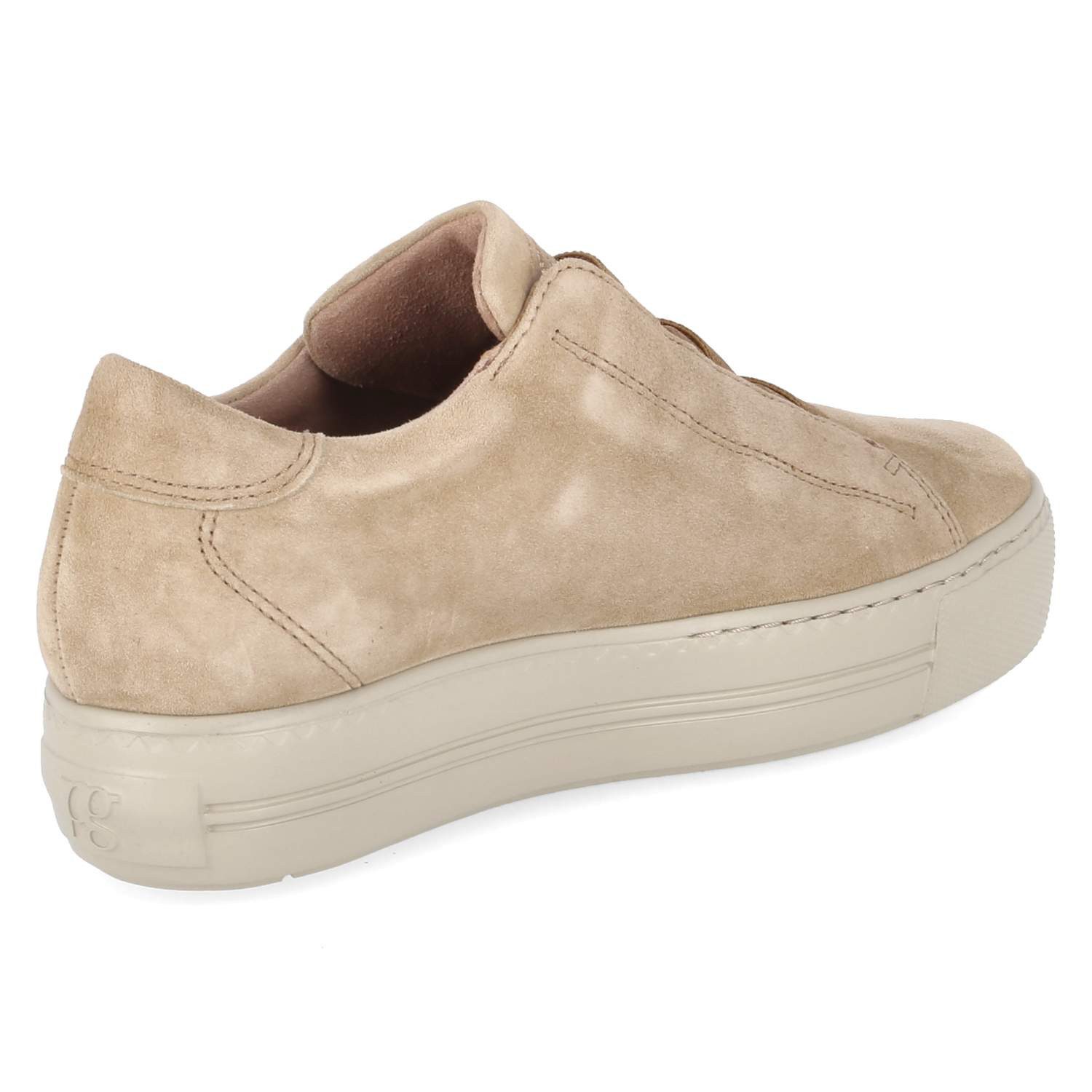 Paul Green Paul Green Plateau Sneaker 5529-061 Damen Rauleder beige Schnürschuh – Bild 4 von 5
