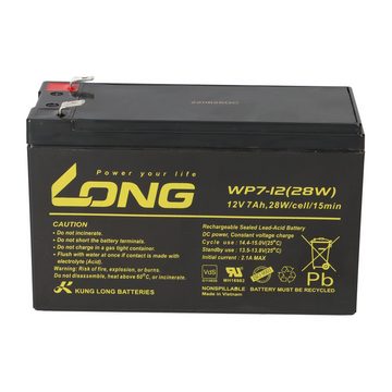 Kung Long Kung Long WP7-12(28W)-M/F2 12V 7Ah AGM Bleibatterie Bleiakkus
