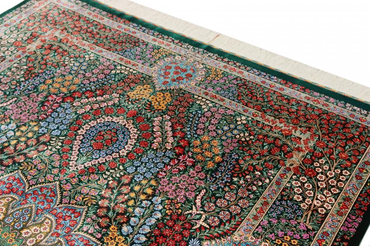 Seidenteppich Ghom Seide Hosseini 137x206 Nain Orientteppich, Trading, rechteckig, Höhe: Handgeknüpfter 3 mm