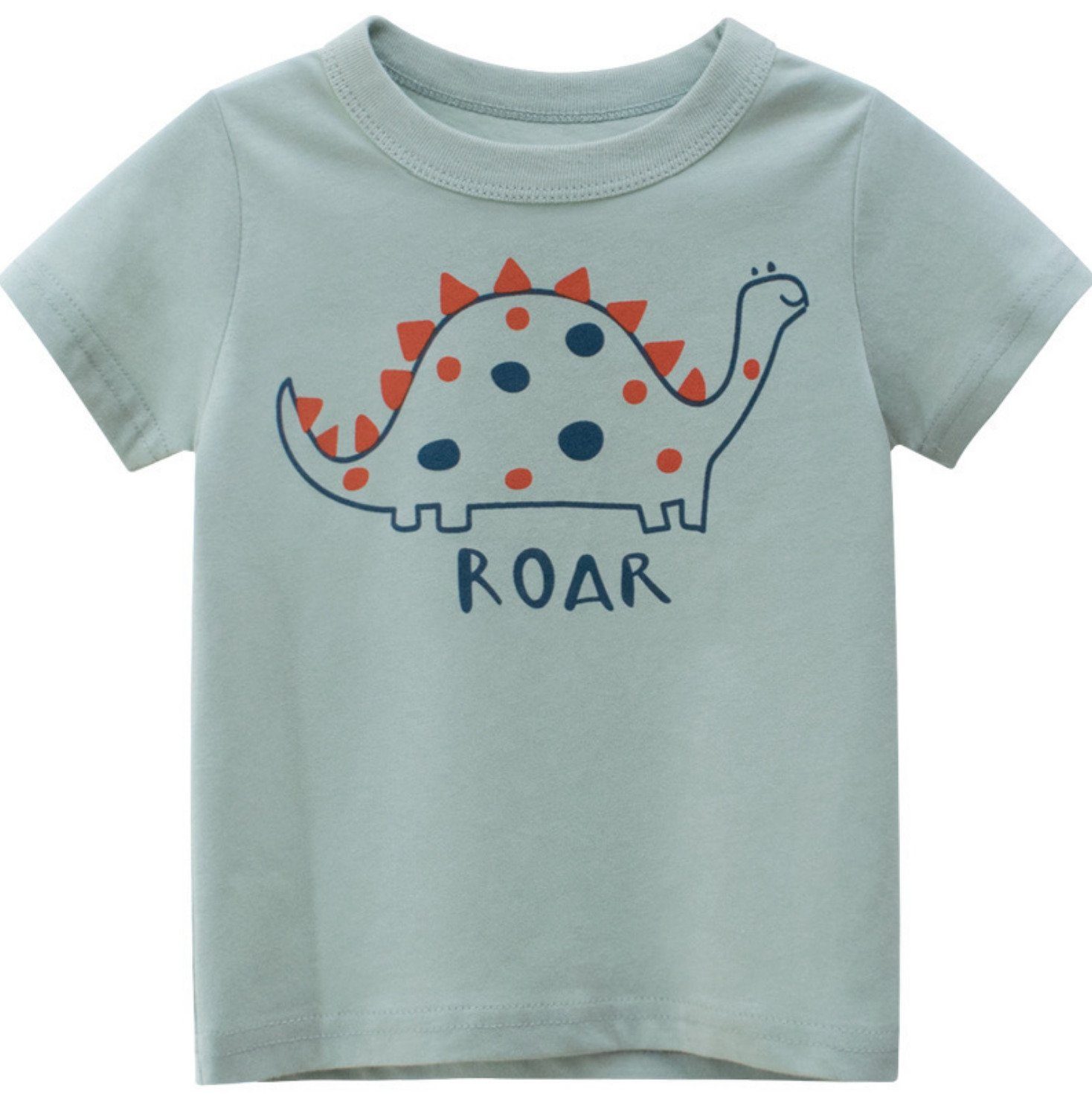 BiboBibo T-Shirt Dino-B9 (Kinder T-Shirt Baumwolle) Oberteil für Jungen Dino Tier Muster Tops Kinder Kleidung