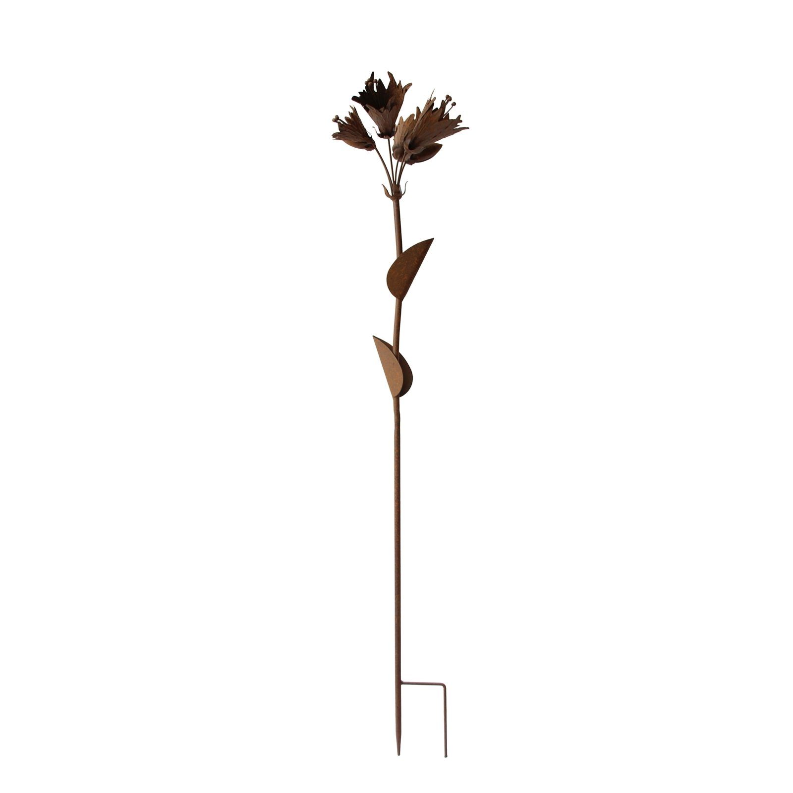 HTI-Living Gartenfigur Blumenstecker Rostoptik Blüten Celia, (1 St), Gartenstecker Dekostab floral Metall