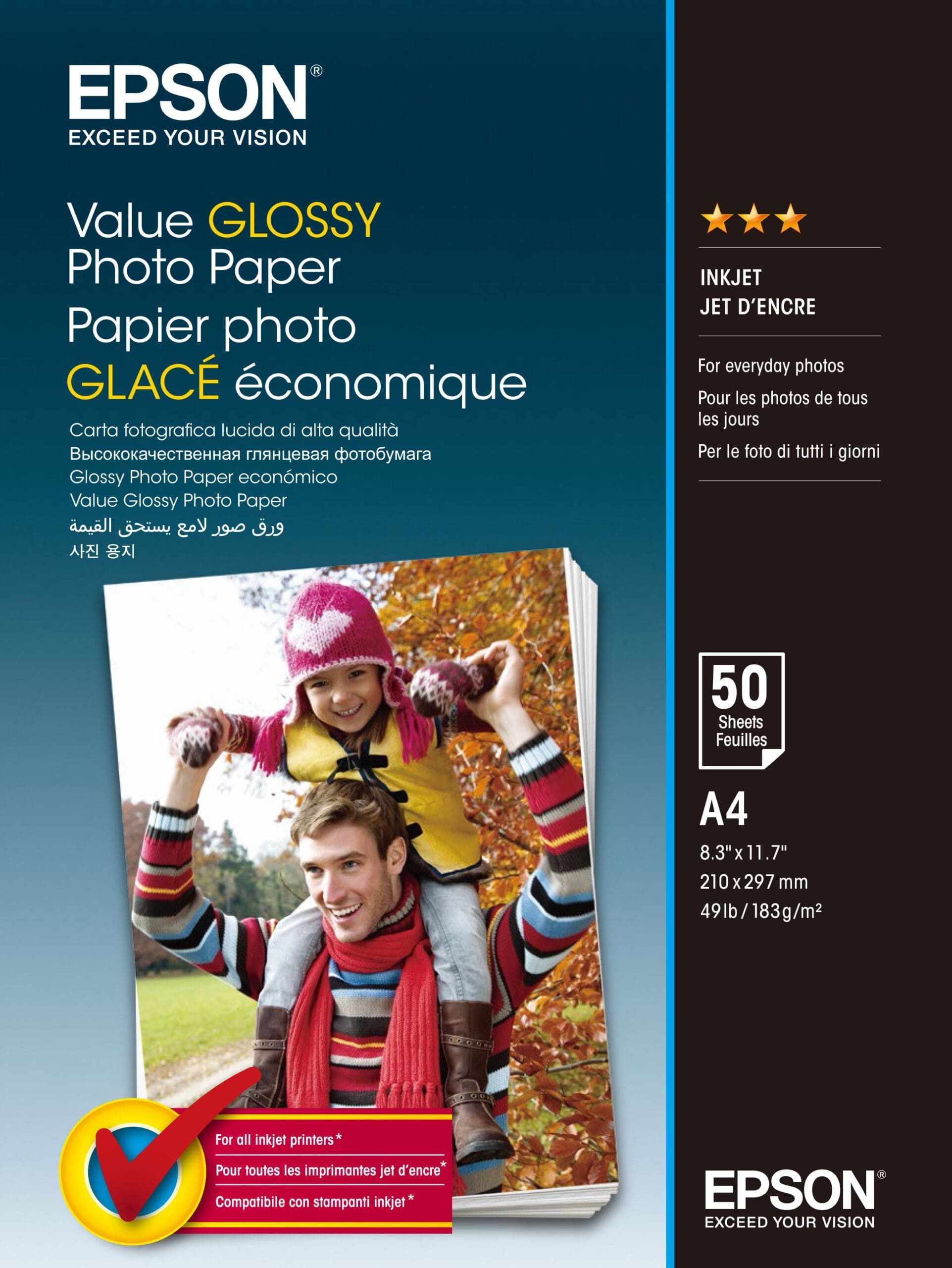 Epson Fotopapier glänzend C13S400035 (A4-20 Blatt) Tintenpatrone