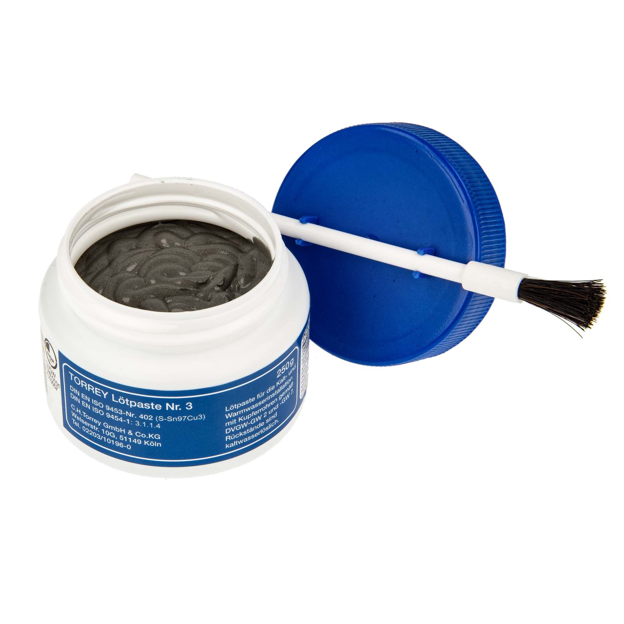 C. Herbert Torrey GmbH & Co. KG Lötfitting Fittingslötpaste Nr. 3, 250g Dose, zum Weichlöten von Kupferrohren