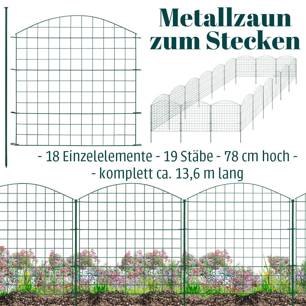 V2Aox Teichzaun Zaun Gartenzaun Steckzaun Teichzaun günstig online kaufen