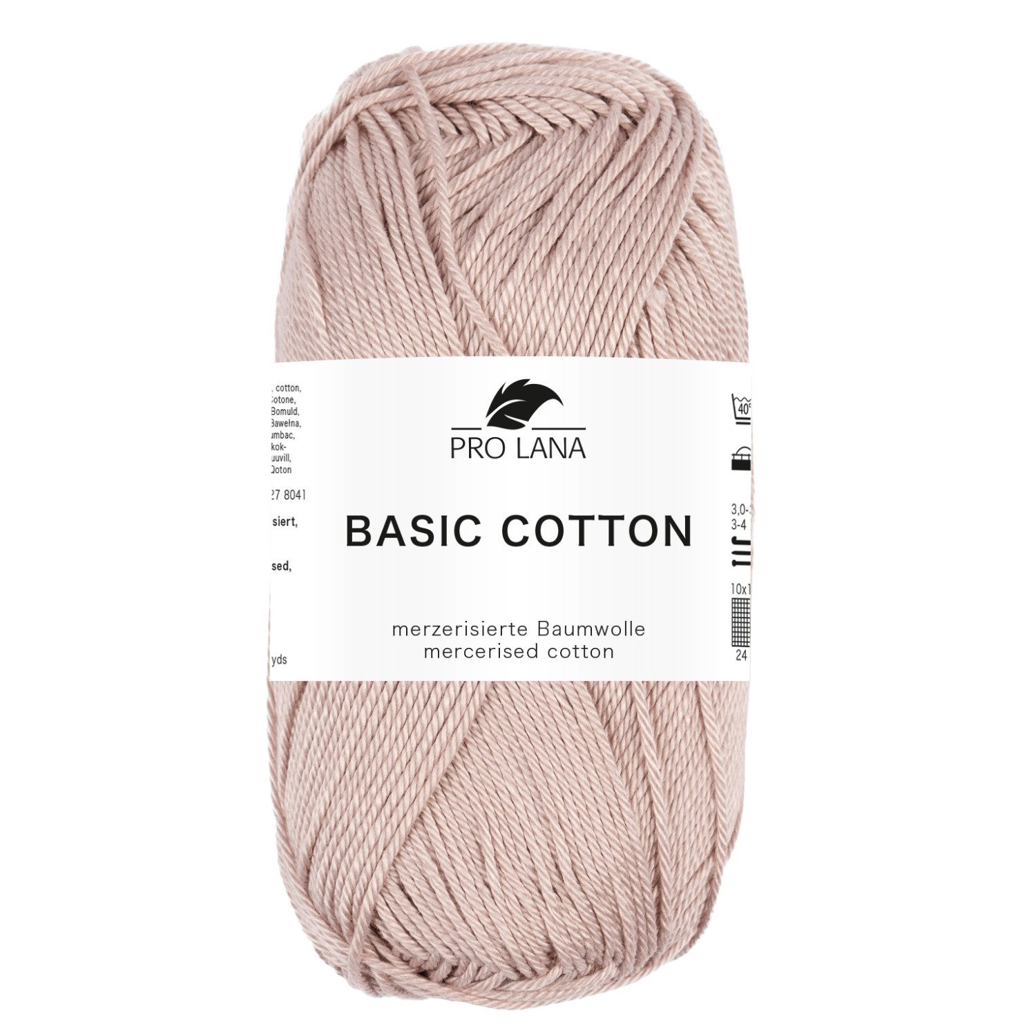 Pro Lana Pro Lana BASIC COTTON Baumwollgarn 50 g Häkelwolle, 125 m (Perfektes Baumwoll-Garn für leichte Pullover, Mützen und Accessoires), 50 g
