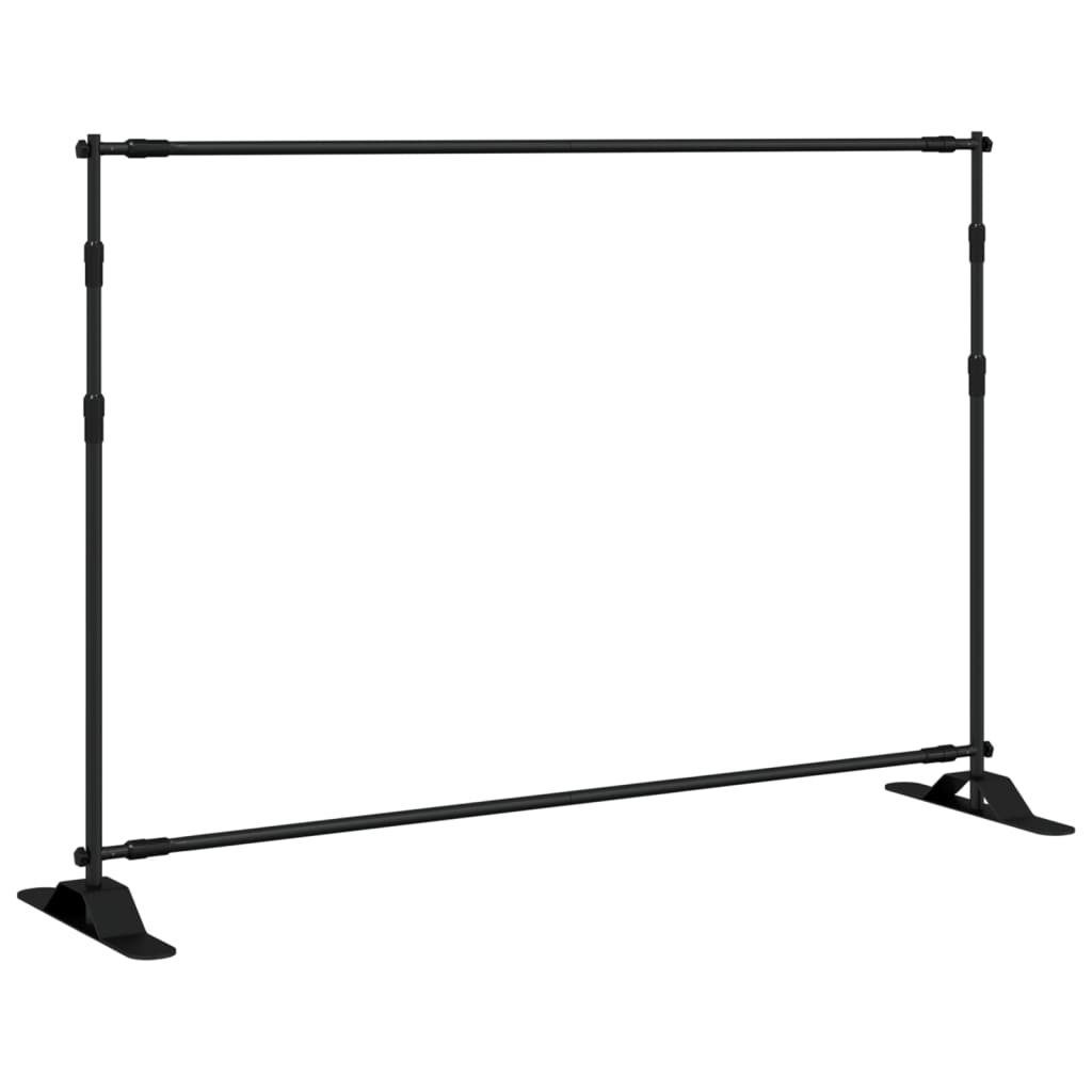 vidaXL Fotohintergrund Hintergrundstativ Schwarz 305x243 cm Stahl Fotograf Zubehör Leinwand S