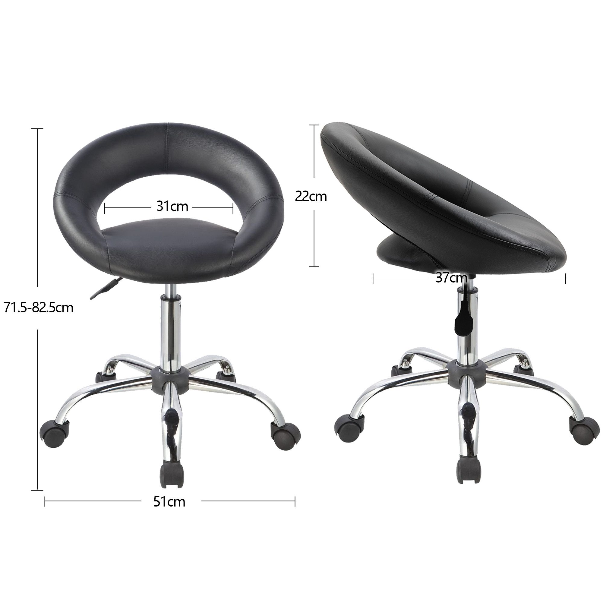 Duhome Hocker, Rollhocker Arbeitshocker Bürostuhl Kosmetikhocker günstig online kaufen