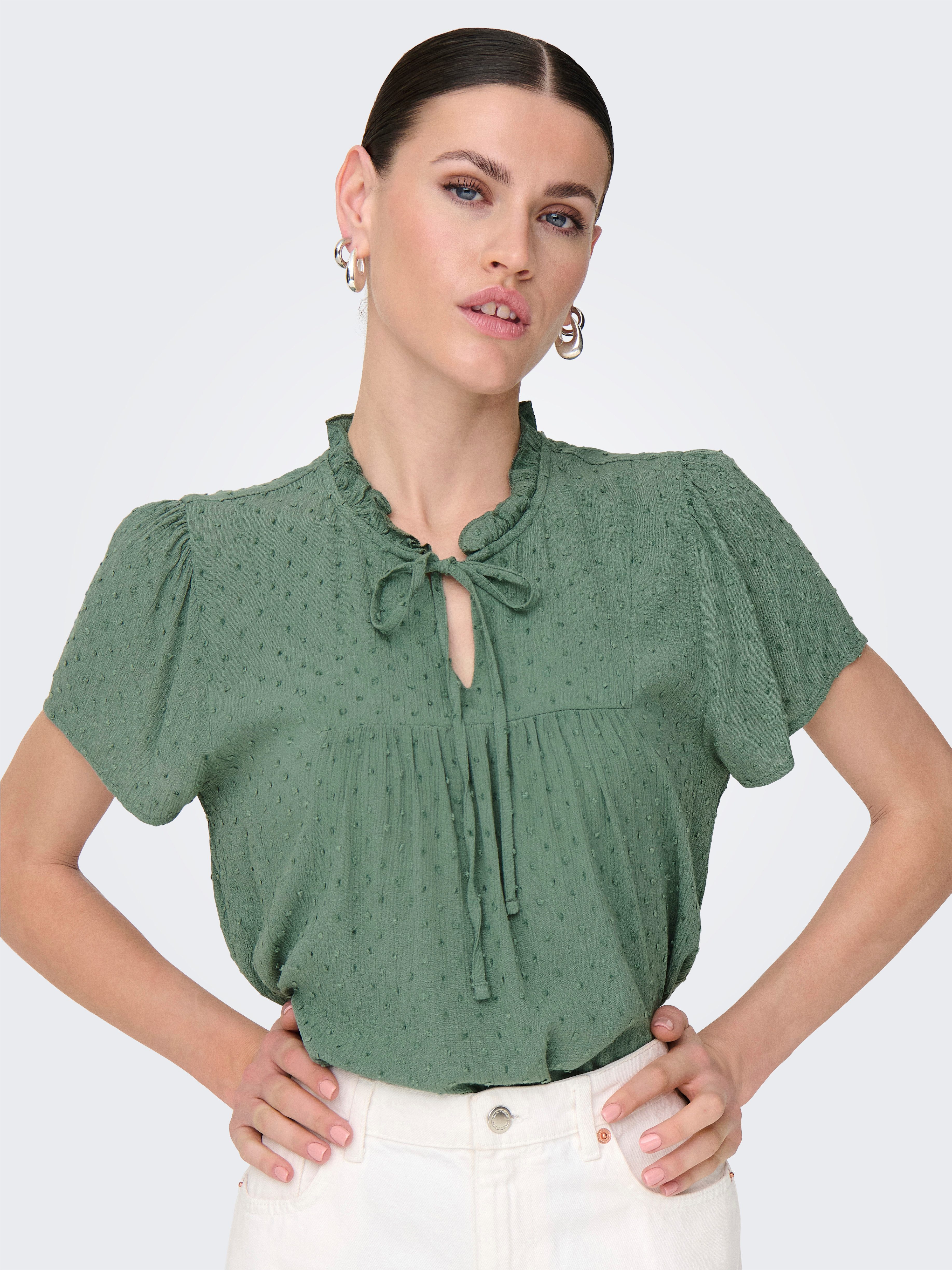 JDY Kurzarmbluse JDYLIMA LIFE S/S TOP WVN NOOS Viskose, loose fit günstig online kaufen