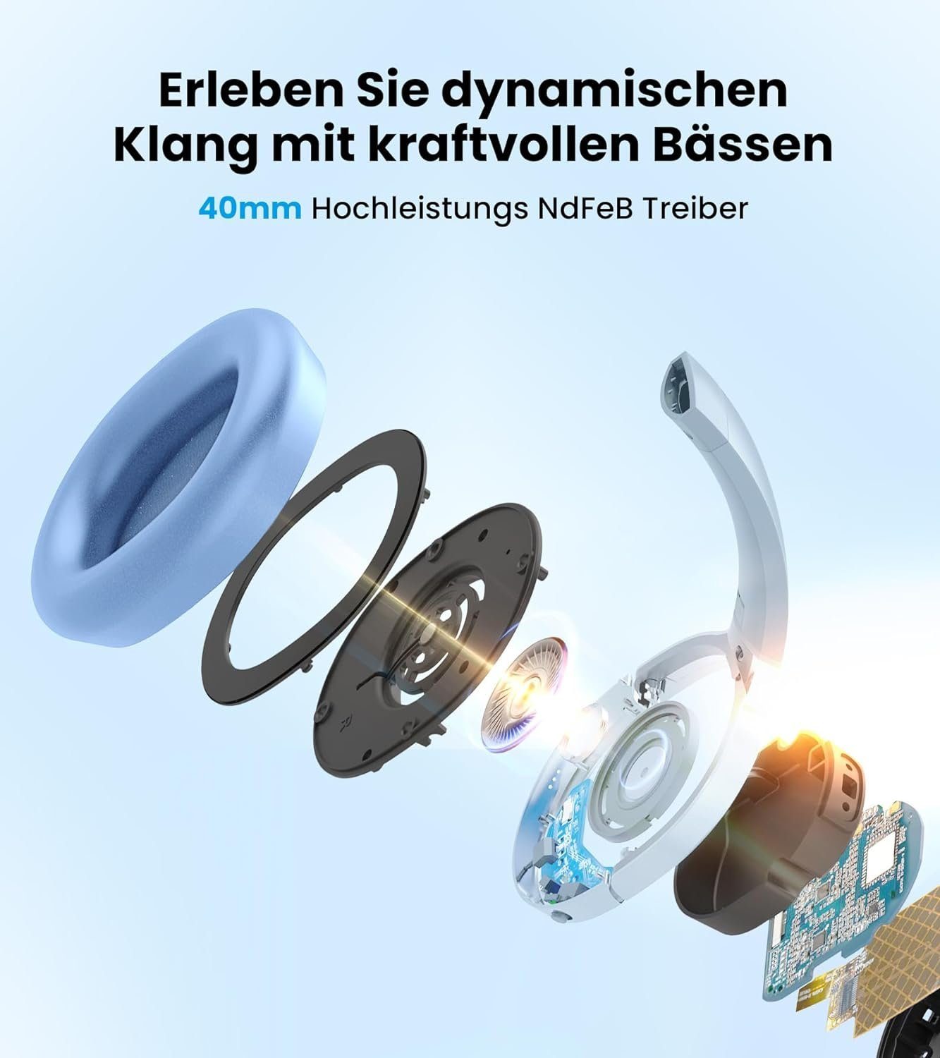 Edifier® Gaming-Headset Stunden Kristallklare Anrufe 30 Treiber Verbindung Bluetooth-Geräten, (Gleichzeitige zwei mit Wiedergabezeit Bluetooth, Verbindung) 40mm