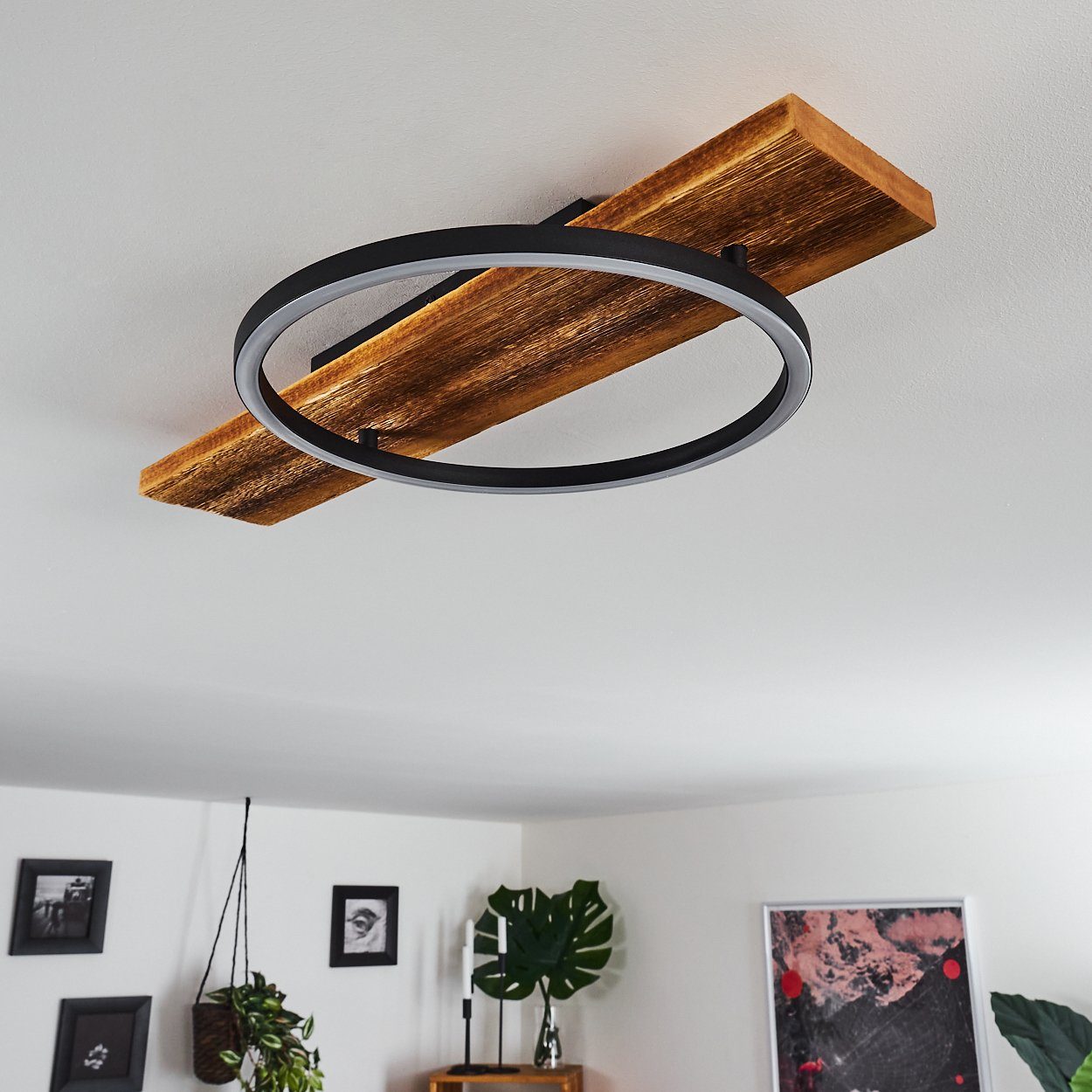 hofstein Deckenleuchte Holz LED Decken Lampen günstig online kaufen
