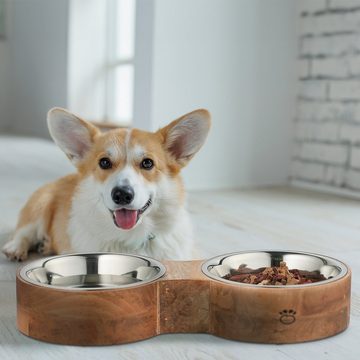 relaxdays Napf-Set Hundenapfbar mit 2 Napfschalen