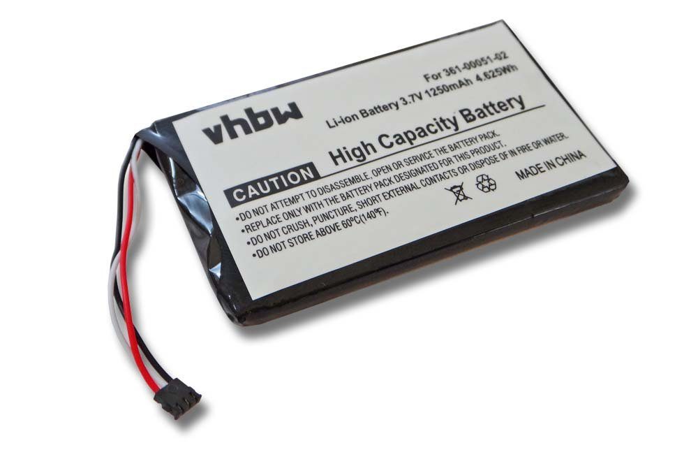 vhbw kompatibel mit Garmin Nüvi 2660, 2669LMT, 2460LMT, 2669, 2660LMT Akku Li-Ion 1250 mAh (3,7 V)