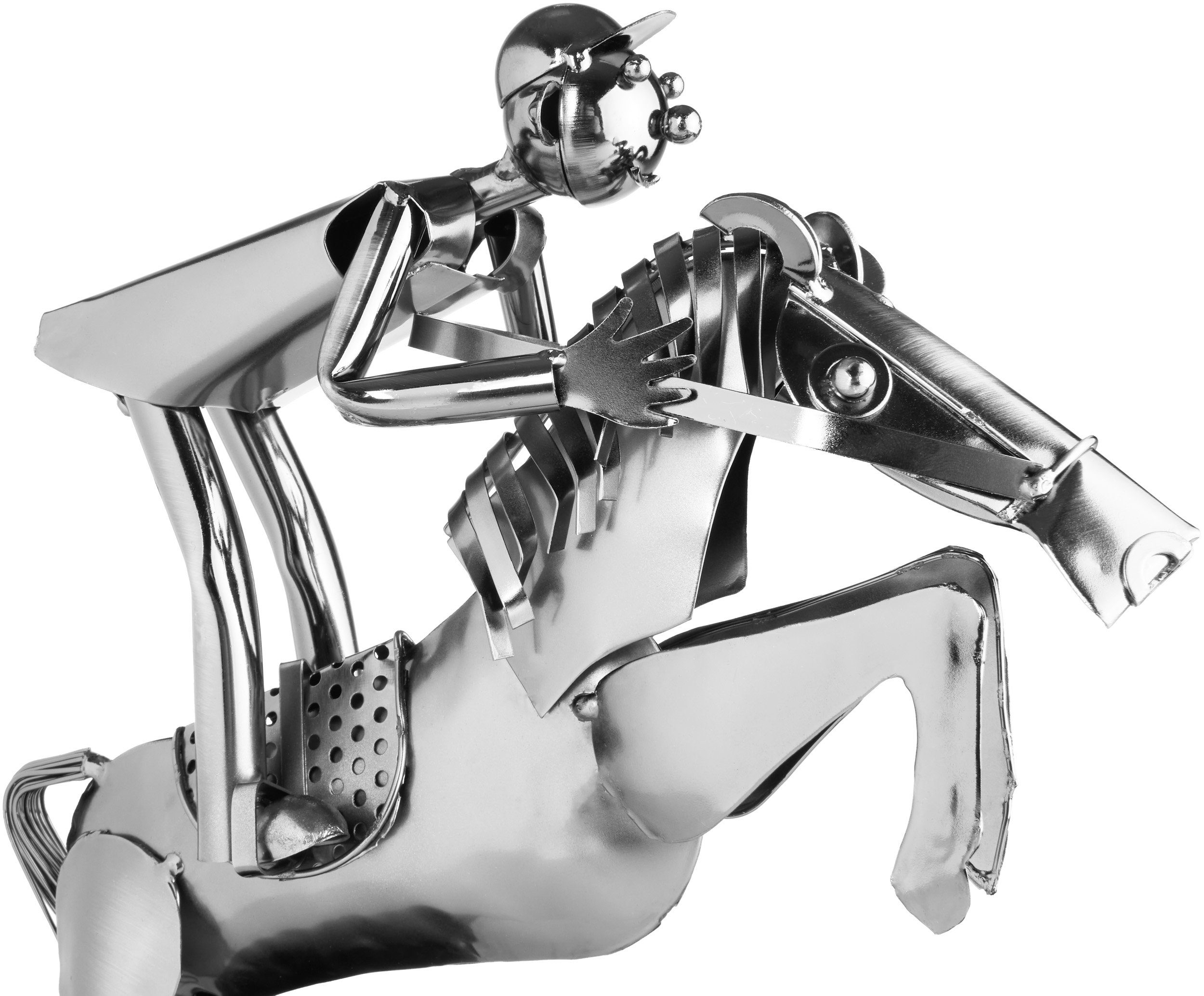 BRUBAKER Weinflaschenhalter Reiter im Sprung mit Pferd, (inklusive Grußkart günstig online kaufen