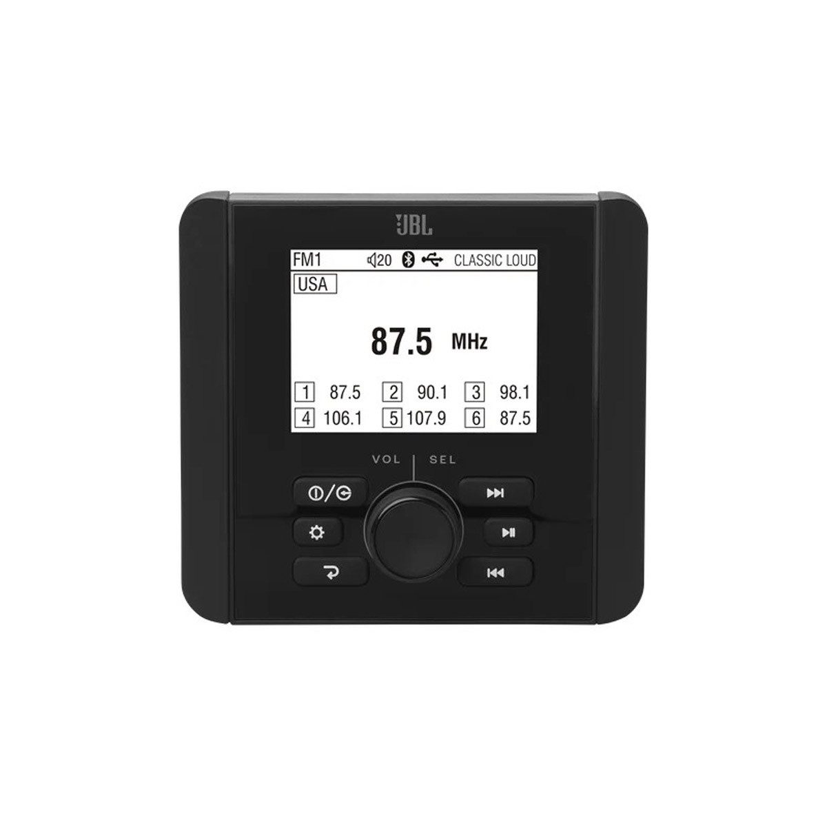 JBL JAM3000 HEADUNIT, 2,8-Zoll-Marine-Audio-Hauptgerät Autoradio