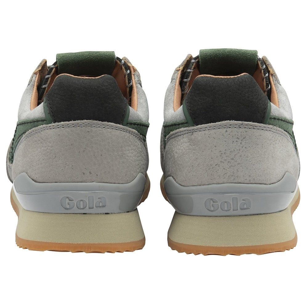 Gola Trophy Cambridge 2025 - Made in England - zementgrau/immergrün Herren Sneaker
