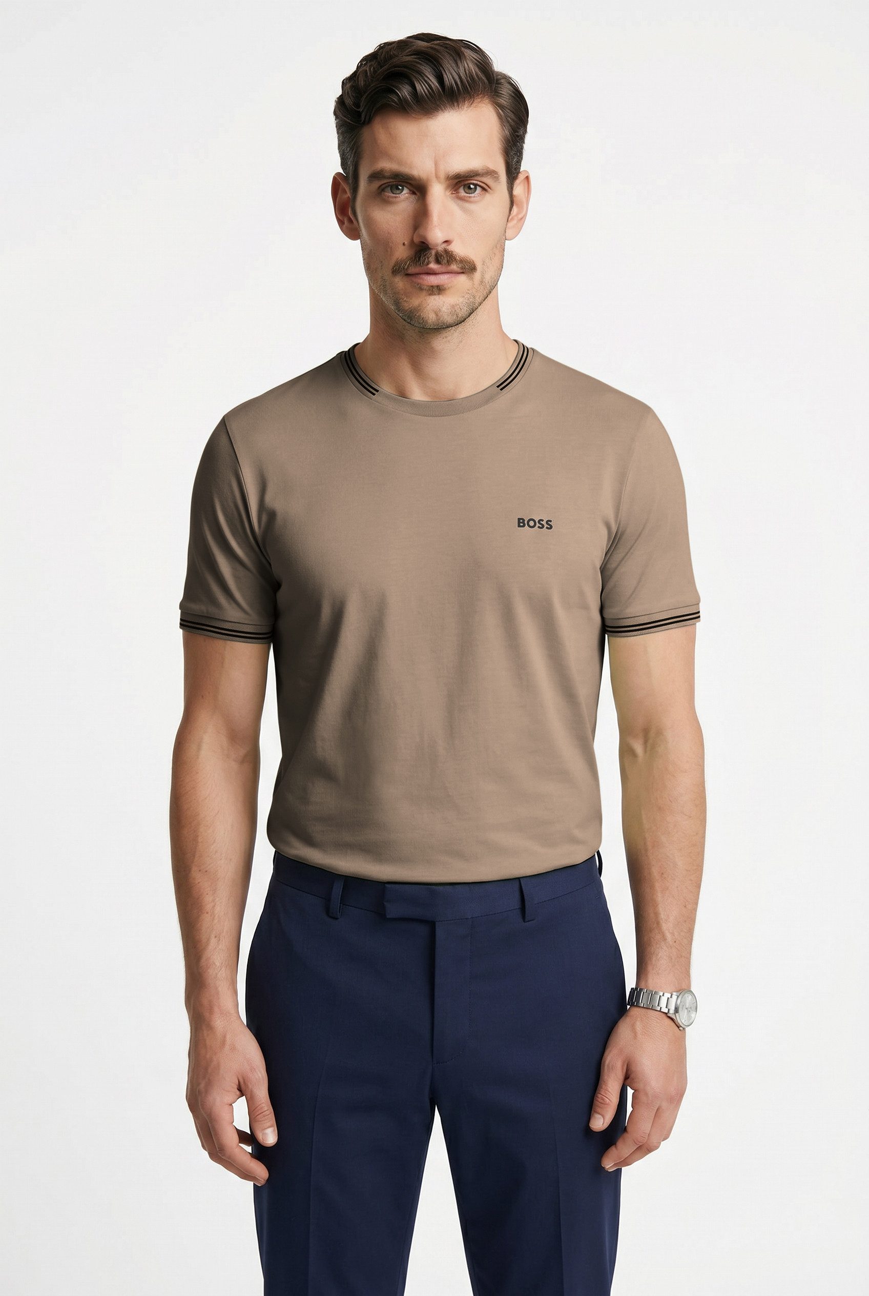 BOSS GREEN T-Shirt Taul Stretch-Baumwoll-Pique aus softem Stretch-Baumwoll-Piqué, Regular Fit, Kühlend – Bild 2 von 5