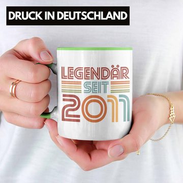 Trendation Tasse Trendation - 10. Geburtstag Tasse Jungs Jungen Geschenk Geschenkidee Kakaobecher Legendär Seit 2011 Lustig Witzig Spruch