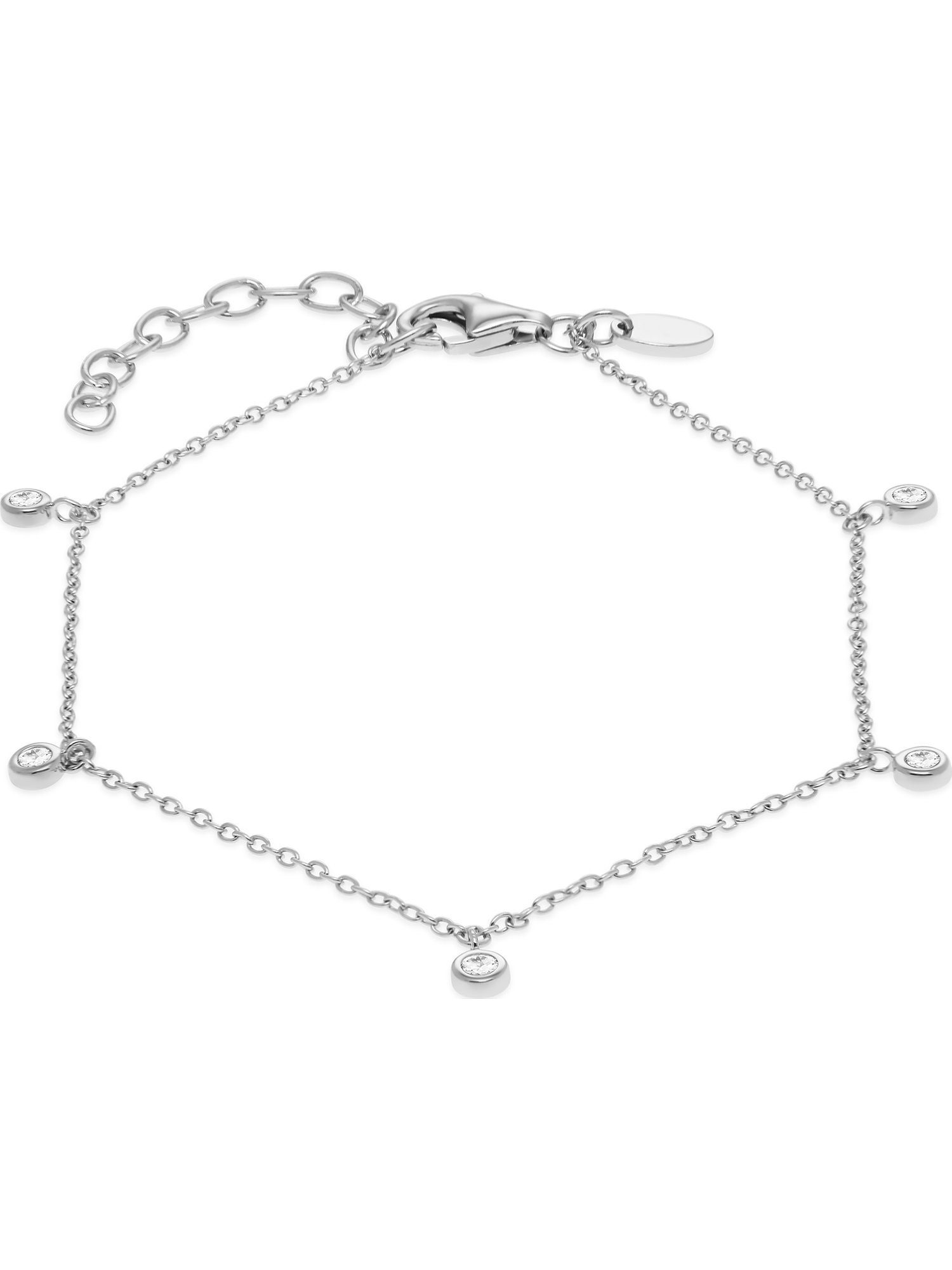 FAVS Silberarmband FAVS Damen-Armband 925er Silber 5 Zirkonia, Klassisch