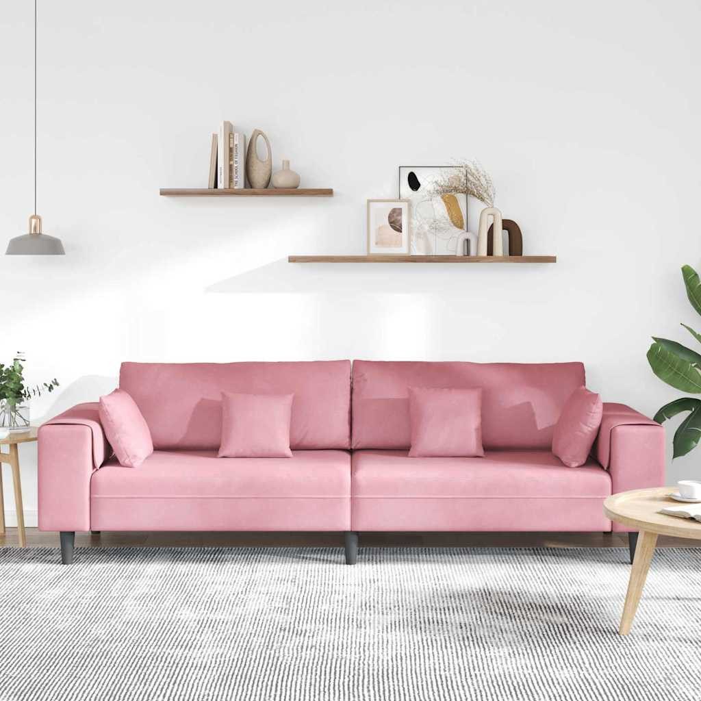 vidaXL Sofa Samt Sofa mit Kissen günstig online kaufen