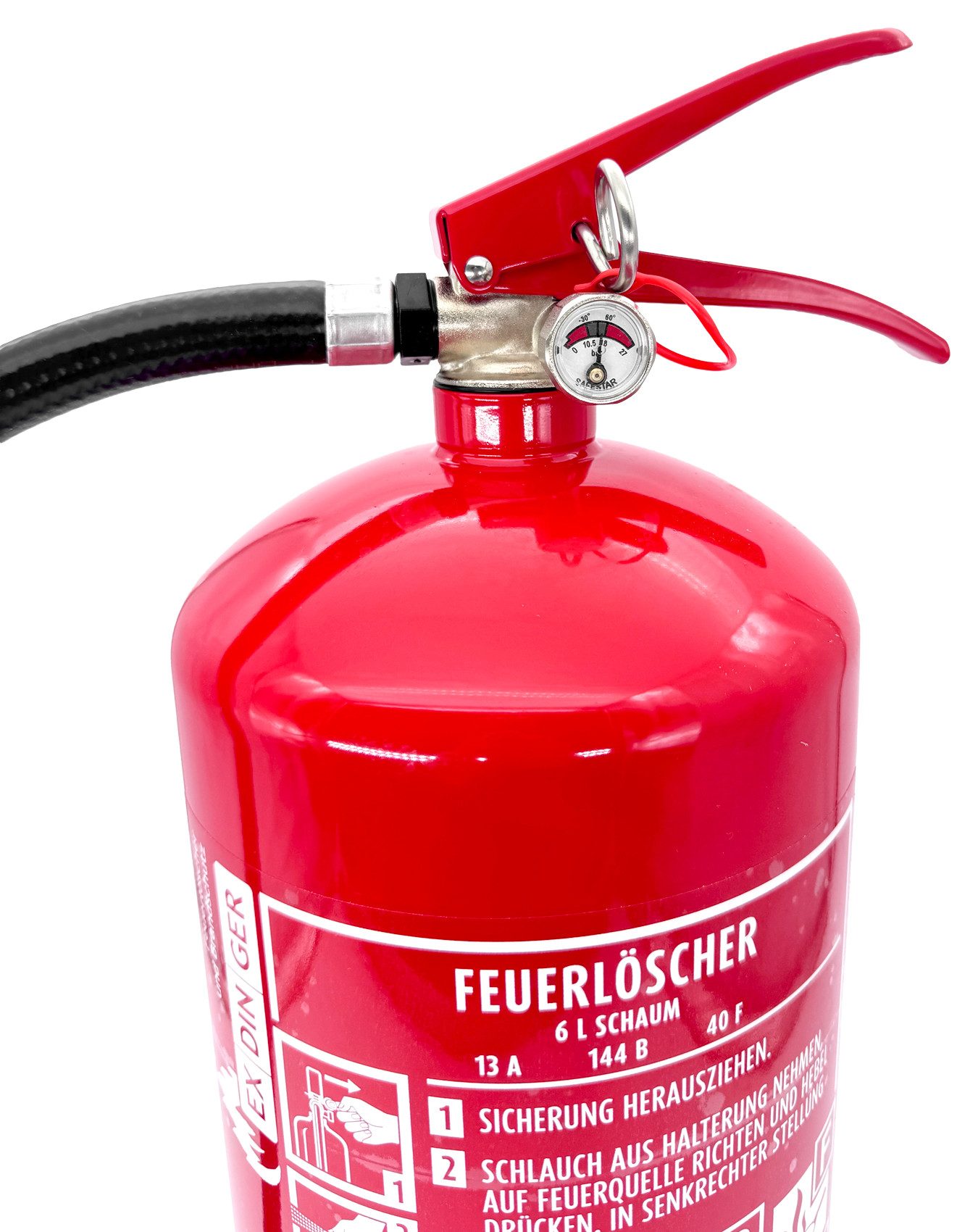 EXDINGER Schaum-Feuerlöscher Fettbrandlöscher fluorfrei ABF/-30FP 6l frostsicher 13A 144B 40F, Dauerdruck, ABF-Schaum, fluorfrei, (2-St) Dauerdrucklöscher fluorfrei, frostsicher