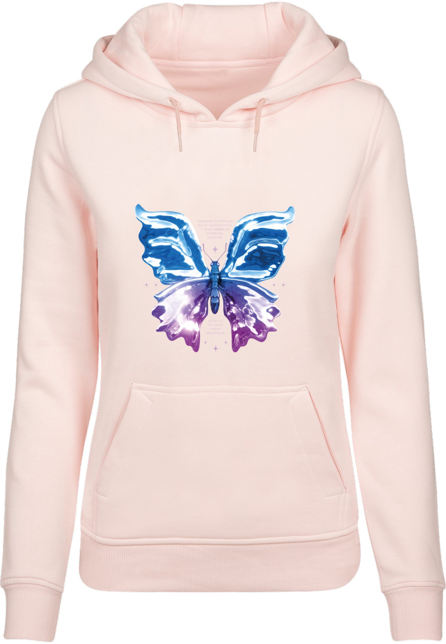 Kapuzensweatshirt Miss Tee Damen Chromed Butterfly Hoody
