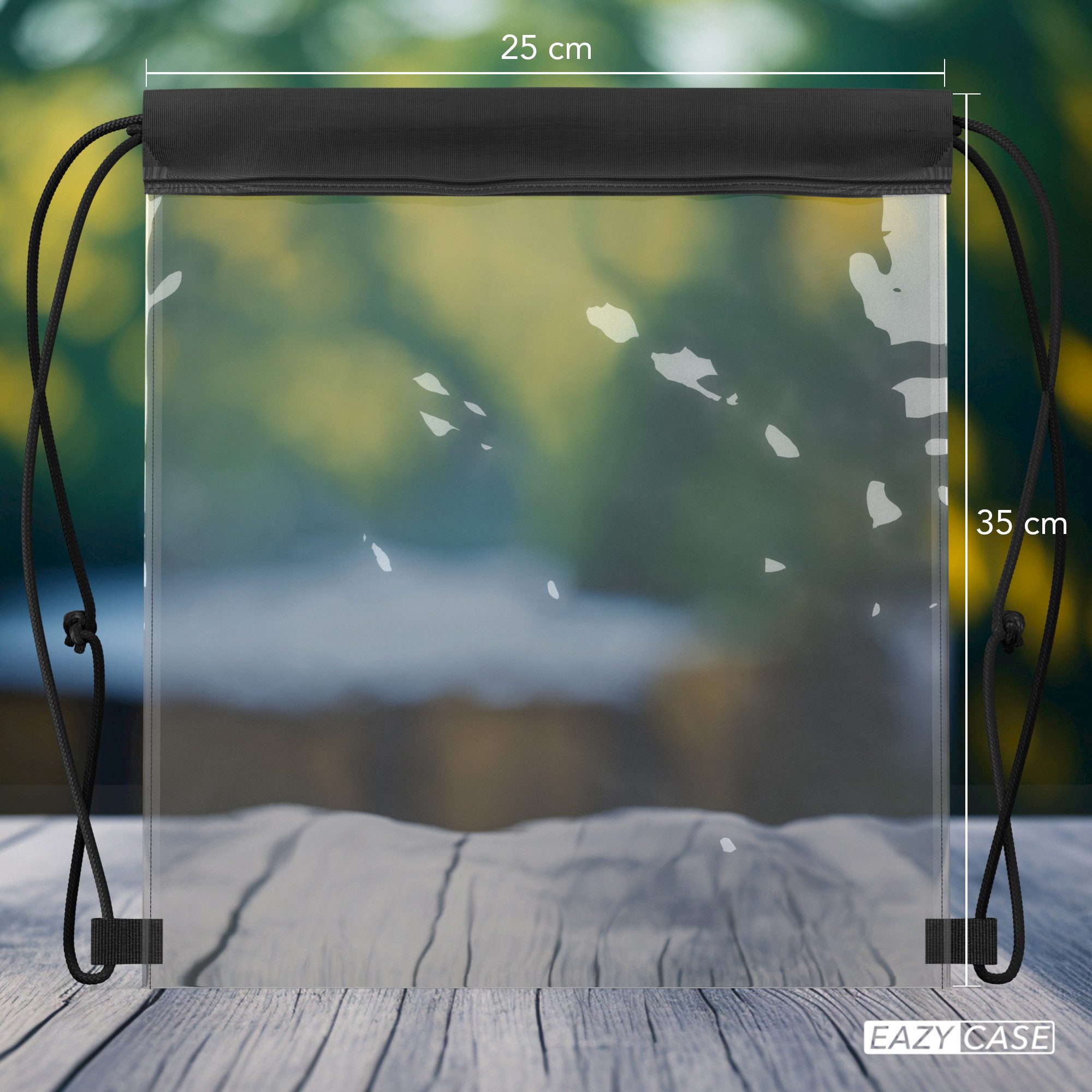 EAZY CASE Turnbeutel Festival Bags Transparente Tasche Unisex (1x Festival Bag), transparenter Beutel Kordelzug wasserdicht für Events Klein – Bild 4 von 5