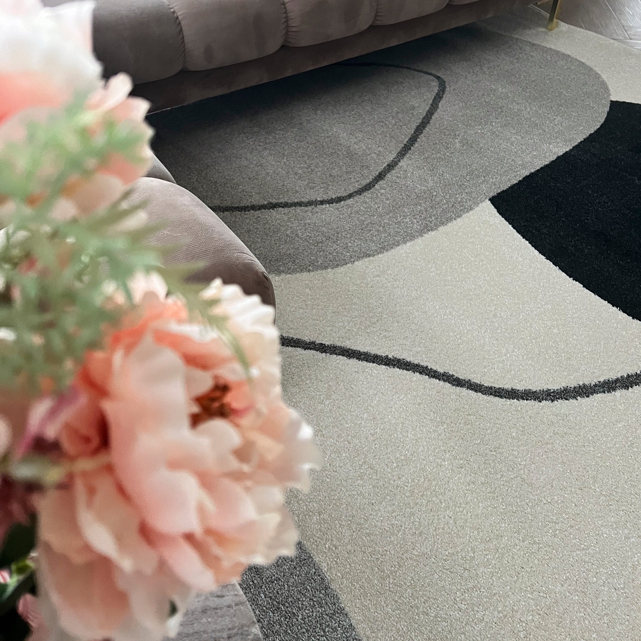 Mazovia Designteppich Modern Geometrisch Beige Creme Wohnzimmer, Schlafzimmer, Büro, Fußbodenheizung – Bild 3 von 5