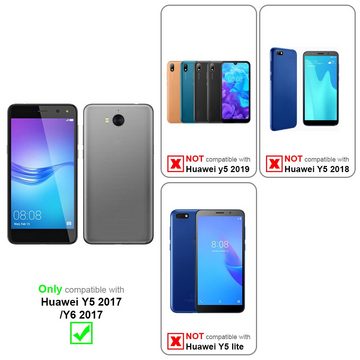 Cadorabo Handyhülle Huawei Y5 2017 / Y6 2017 Huawei Y5 2017 / Y6 2017, Klappbare Handy Schutzhülle - Hülle - mit Standfunktion und Kartenfach