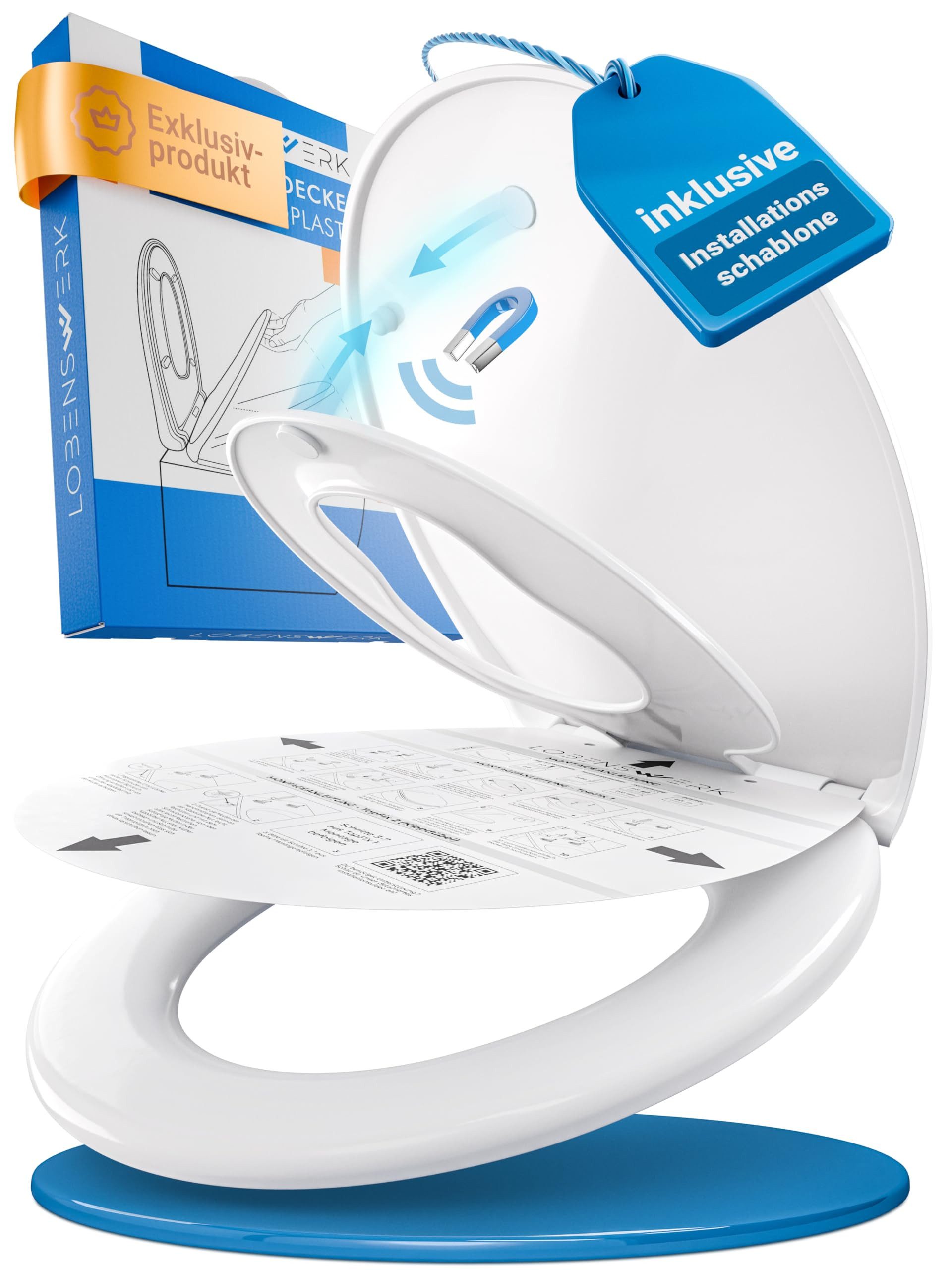 Lobenswerk WC-Sitz Toilettendeckel mit Absenkautomatik [Einfache Montage] a günstig online kaufen