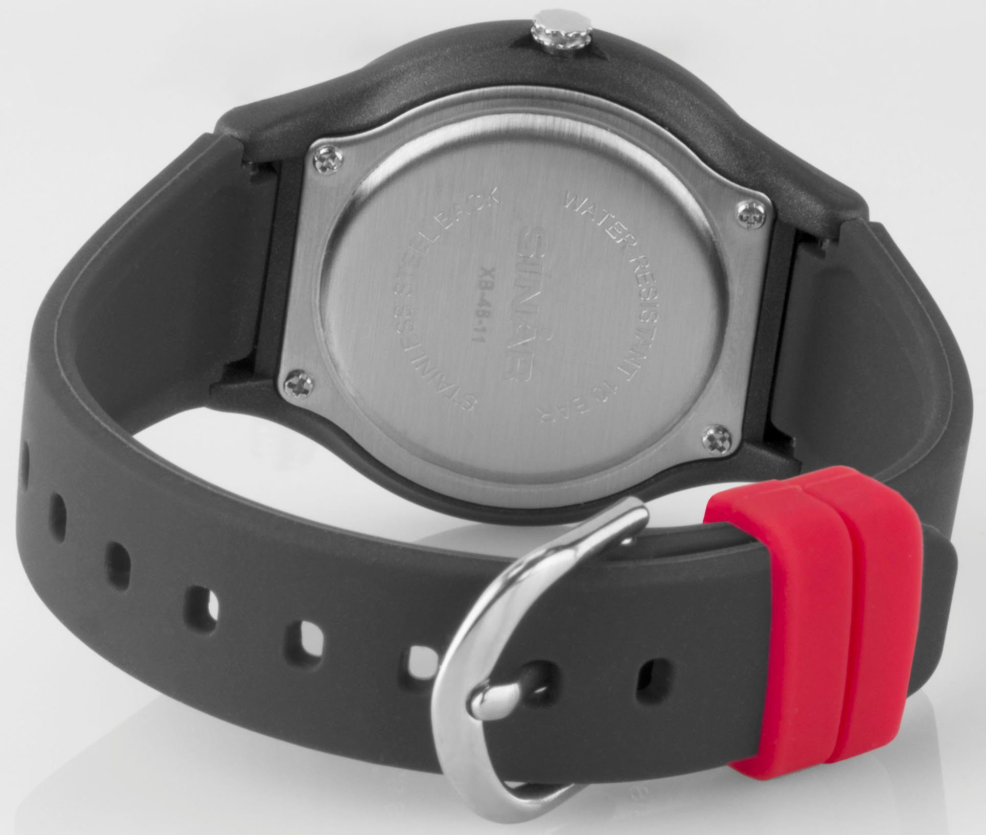 SINAR Quarzuhr XB-48-11, Armbanduhr, Damenuhr,Jugendliche, Silikonarmband, bis 10 bar wasserd.