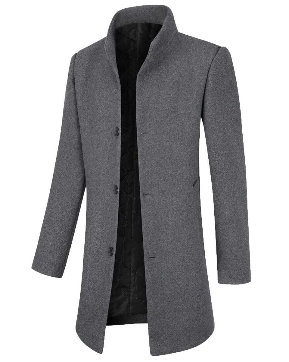 Allthemen Wollmantel verdickter Wintermantel mittellanger Mantel günstig online kaufen