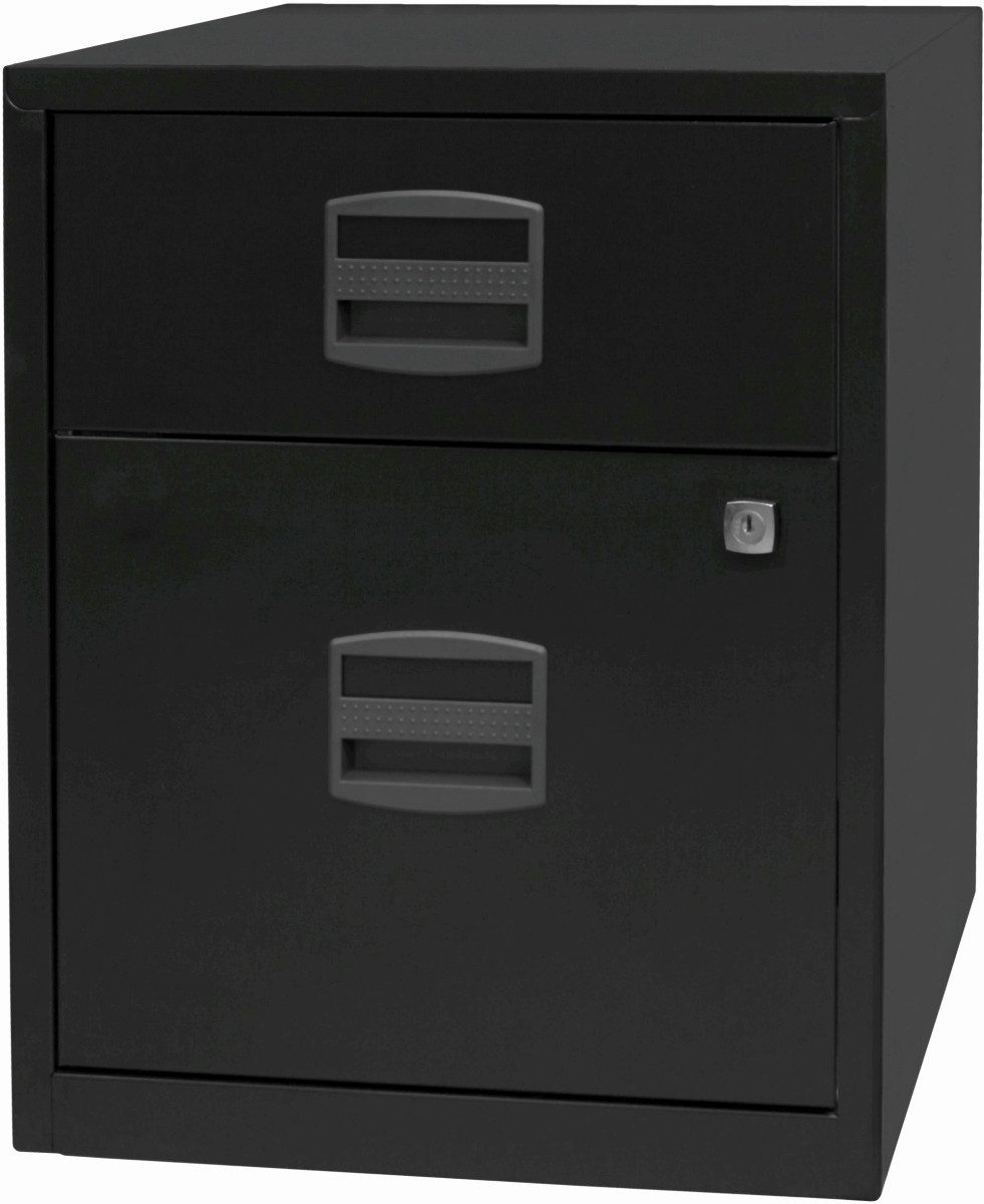 Bisley Home Hängeregisterschrank Hängeregistraturschrank 2 Schübe 1-bahnig schwarz