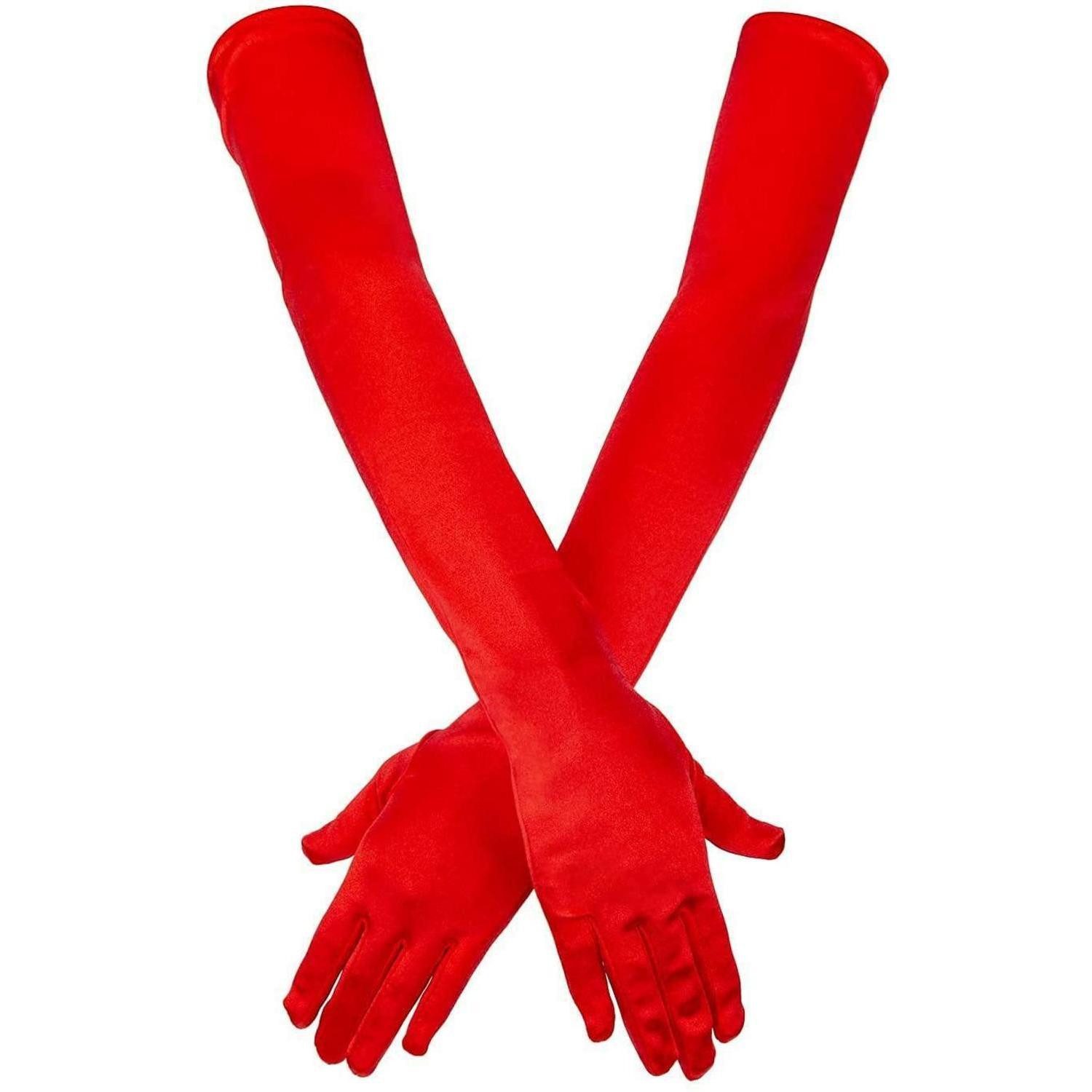 LuxusKollektion Abendhandschuhe Handschuhe Opernstil 21 Zoll Rot (1-St)