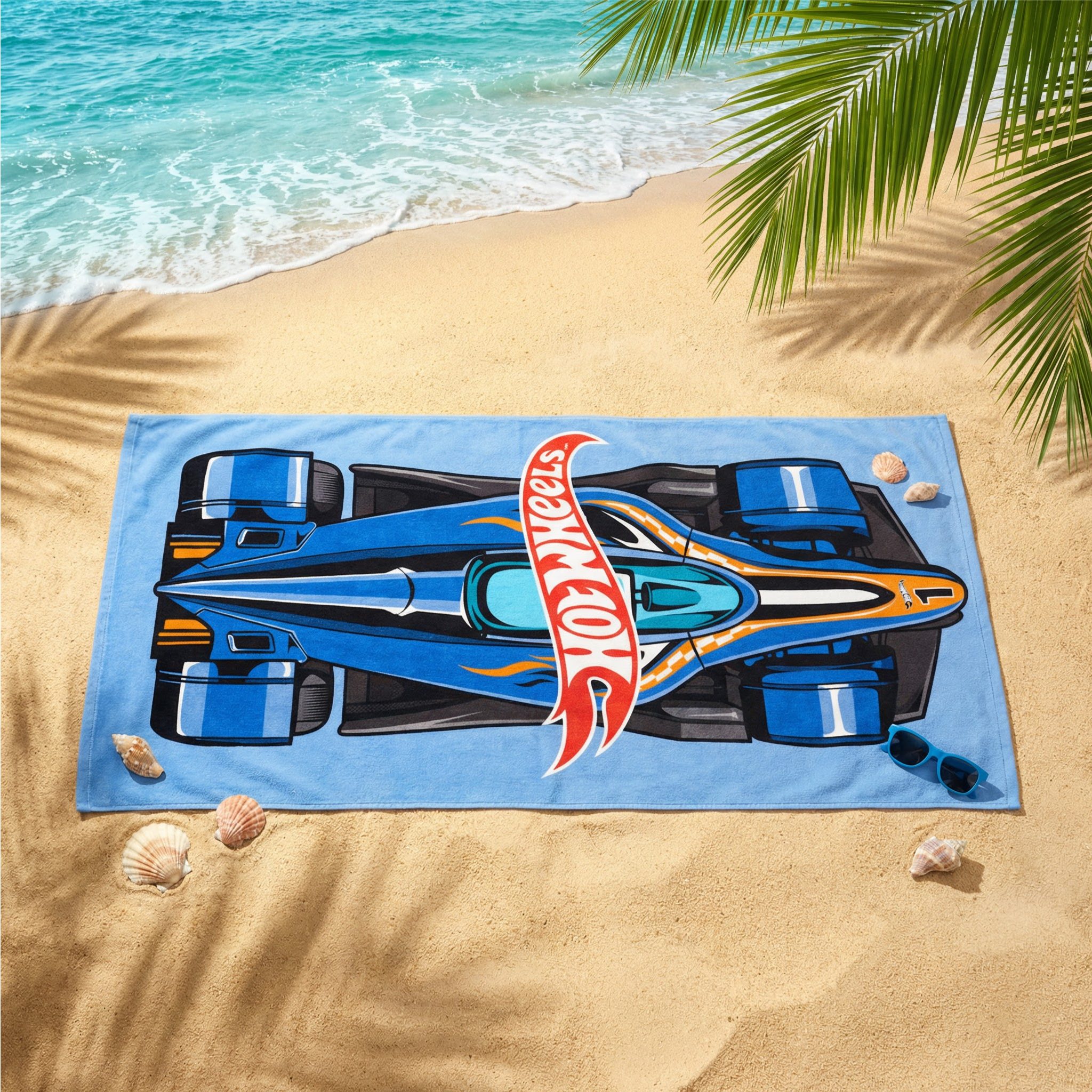 Hot Wheels Strandtuch Hot Wheels Kinder Mikrofaser Strandtuch Handtuch Badetuch, microfaser, 70x140 cm