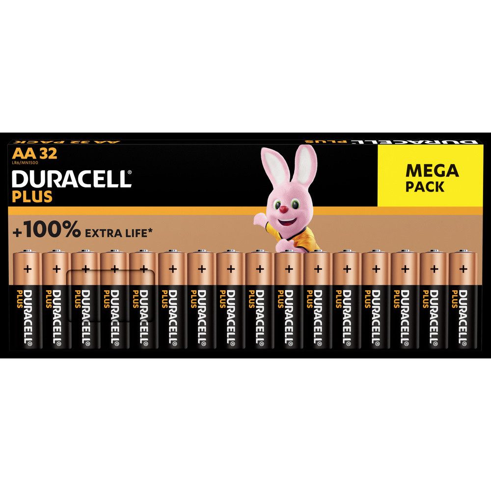 Duracell Duracell Plus-AA BP32 Mignon (AA)-Batterie Alkali-Mangan 1.5 V 32 St. Batterie