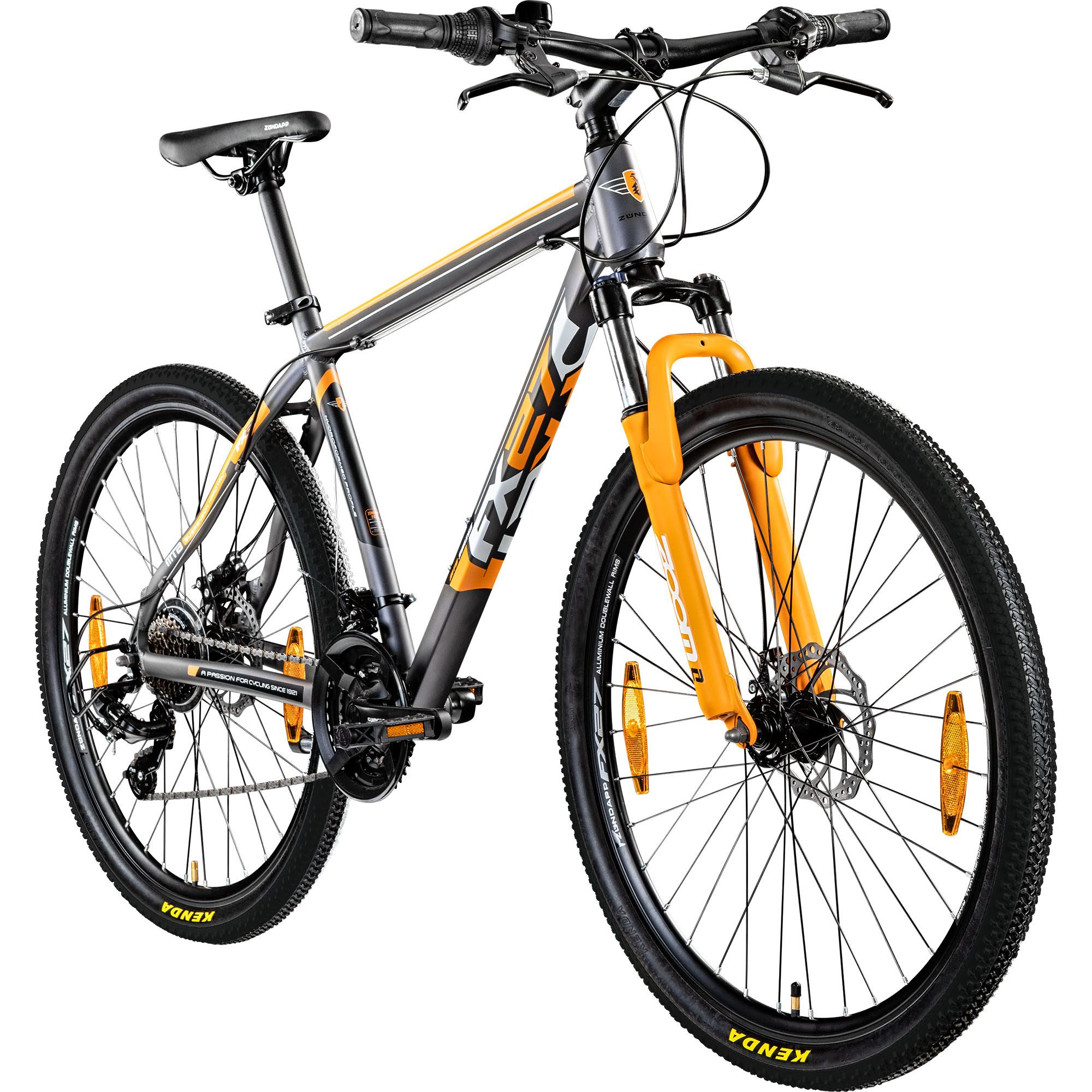 Zündapp Mountainbike FX27, 21 Gang Shimano Tourney Schaltwerk, Kettenschaltung, Mountainbike 27,5 Zoll Hardtail 160 - 185 cm Fahrrad