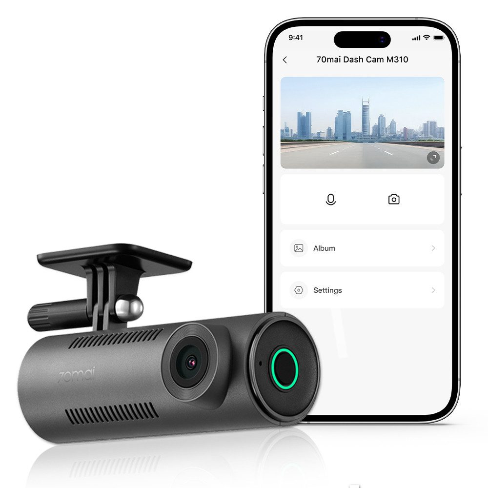 70mai M310 Dashcam (2K QHD, WLAN (Wi-Fi), 130° Weitwinkel, Nachtsicht, G-Sensor, App-Steuerung, Loop-Aufnahme)
