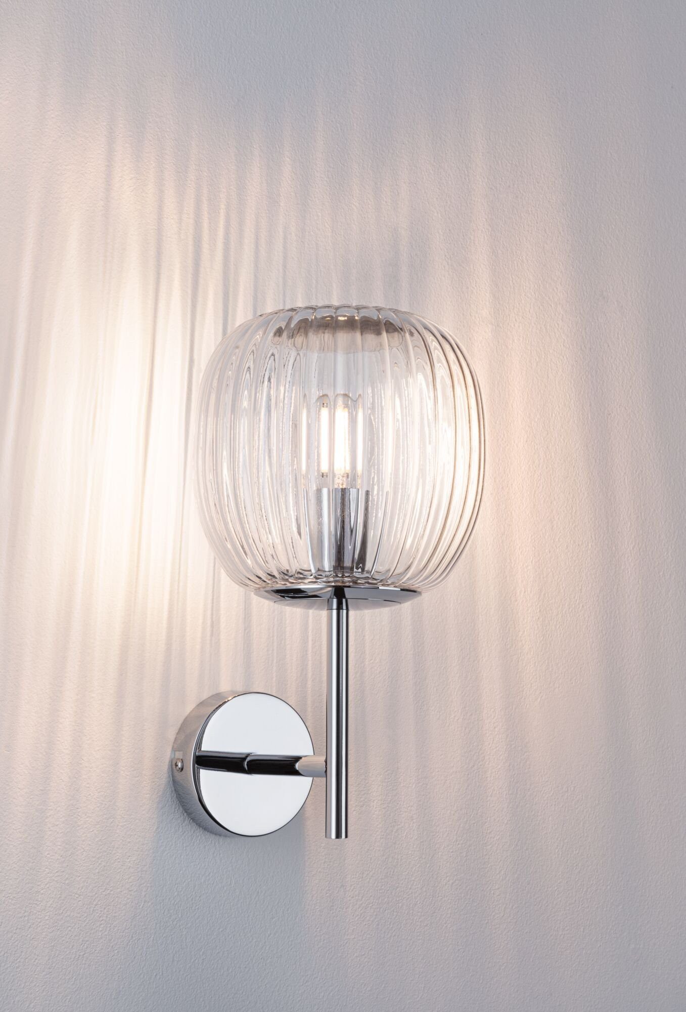 Paulmann Wandleuchte Ruya IP44 E14 230V max. 20W Glas, ohne Leuchtmittel günstig online kaufen