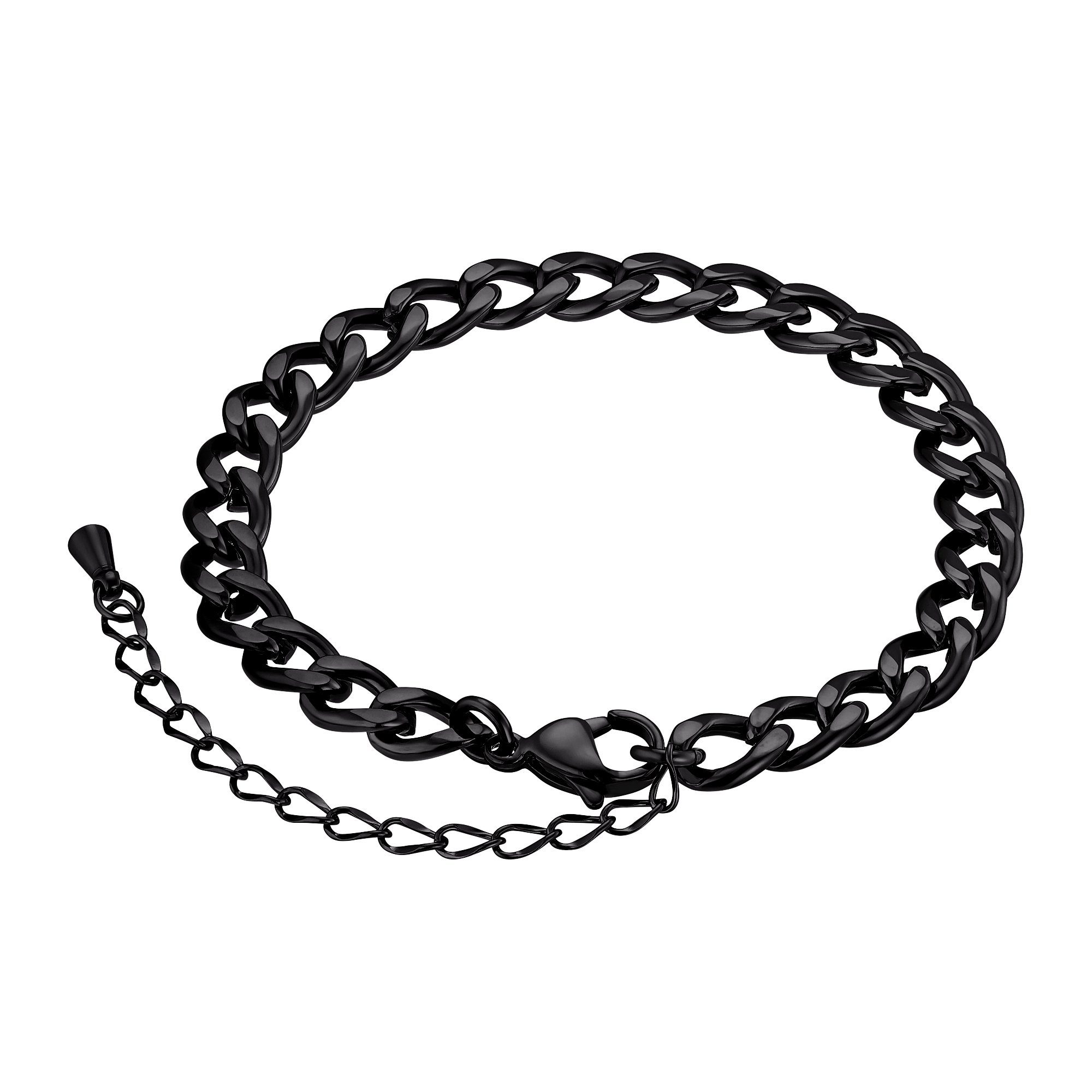 Armband Verlängerungskette mit Keanu Armband inkl. Heideman Geschenkverpackung), schwarz (Armband, farben