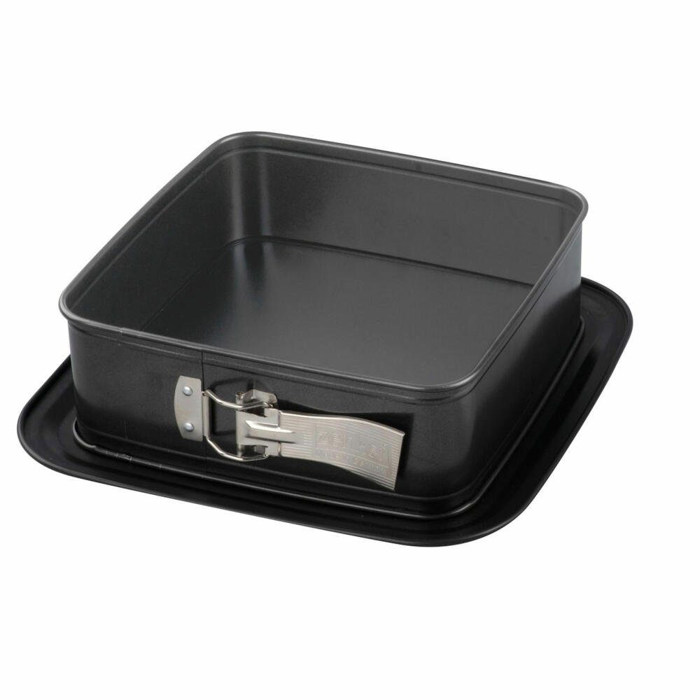 Zenker Springform Bake, Click & Go 24 x 24 cm, mit Überlaufschutz, Kombinierbar mit Transporthaube 7908 (separat erhältlich)